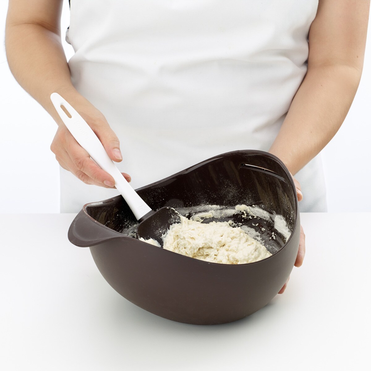 Kit para fazer pão com espátula de silicone Lékué Castanho-4