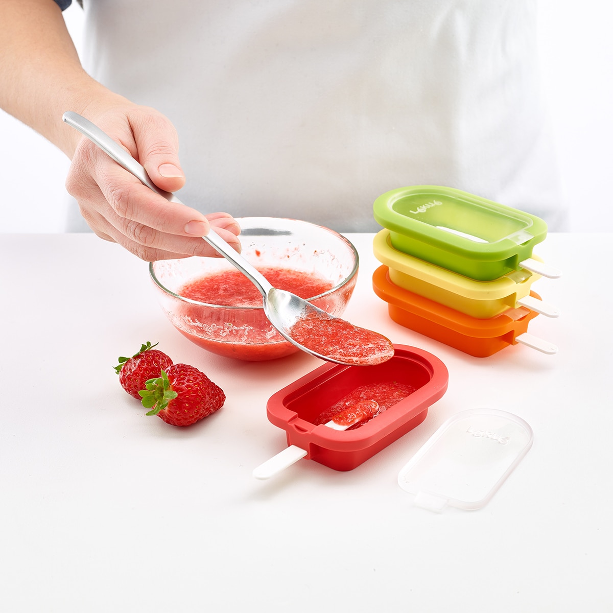 Conjunto de 4 Moldes para Gelado Polo Classic Mini Multicolor-6