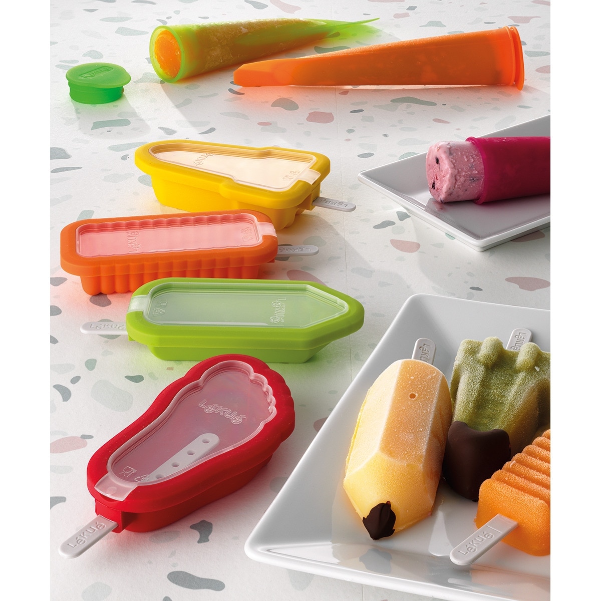 Conjunto de 4 formas para gelado Icónicos Lékué Multicolor-5