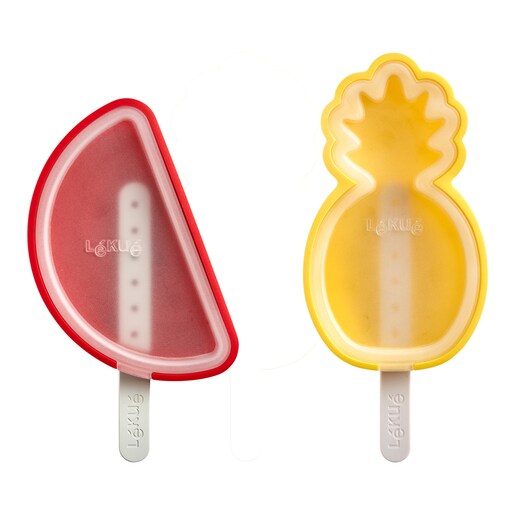 Set de 4 moldes para helados Frutas Tropicales Lékué