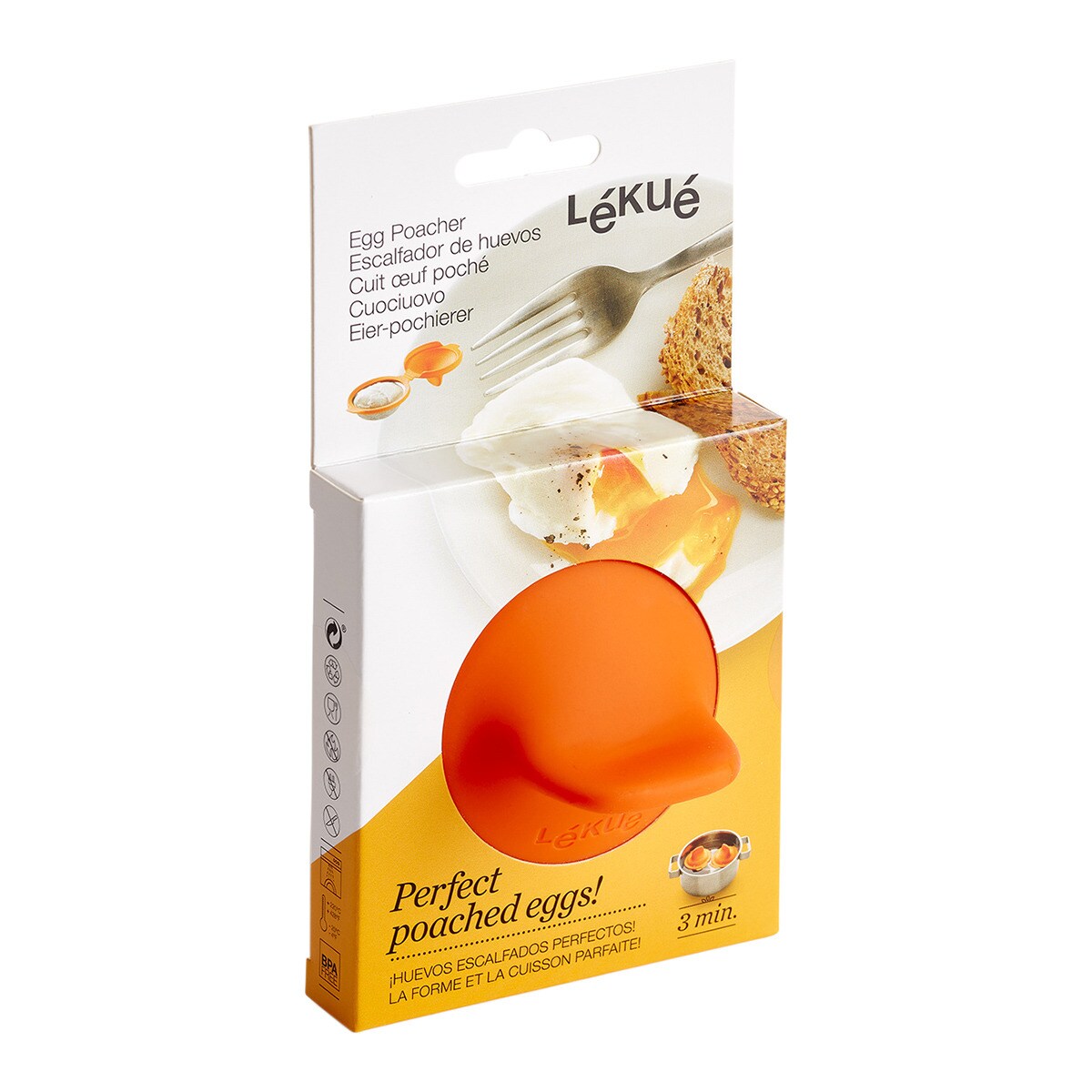 Escalfador de ovos Lékué Laranja-7