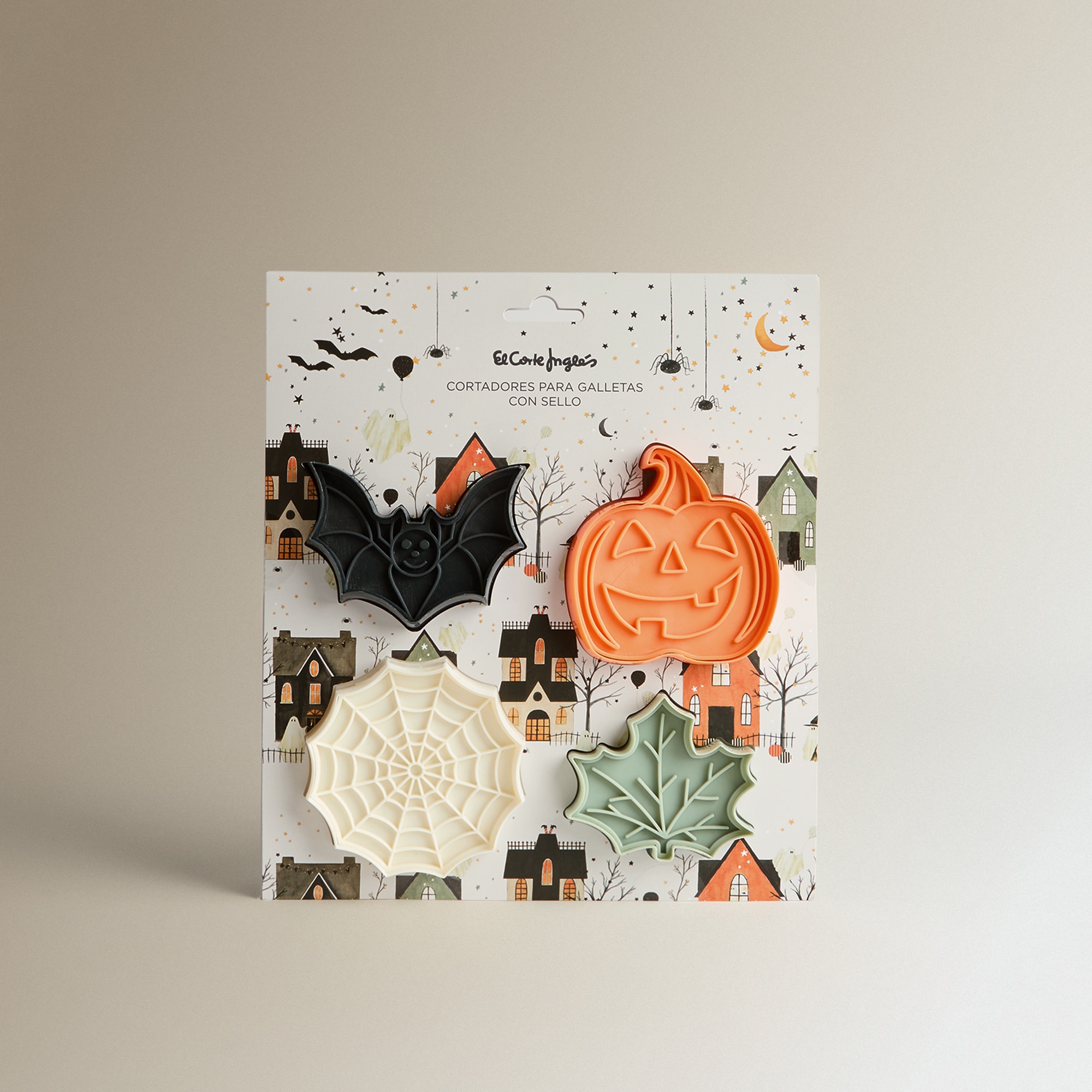 Conjunto de 4 Cortadores de Bolachas Hallloween Multicolor-3