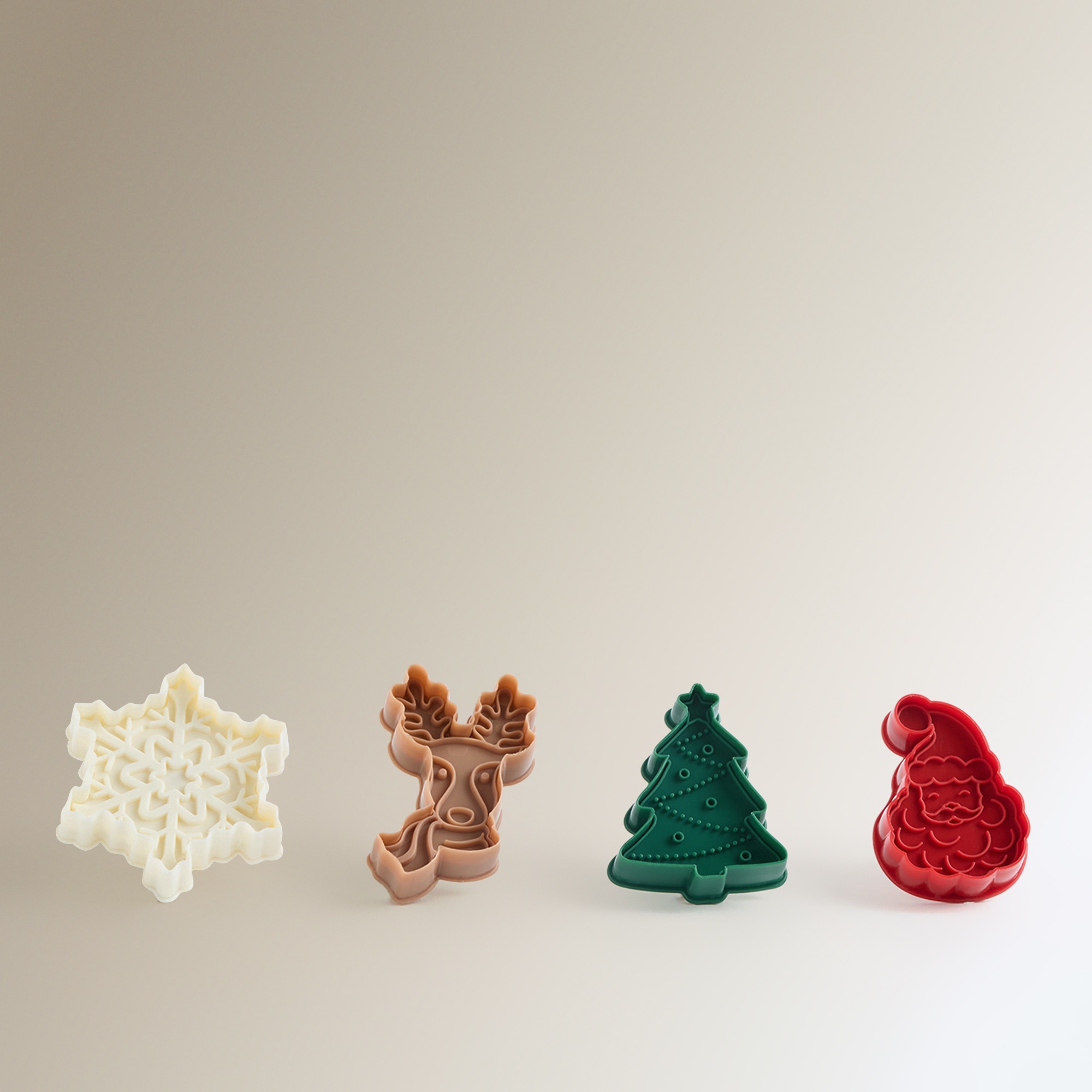 Conjunto de 4 Cortadores Pai Natal Multicolor-1