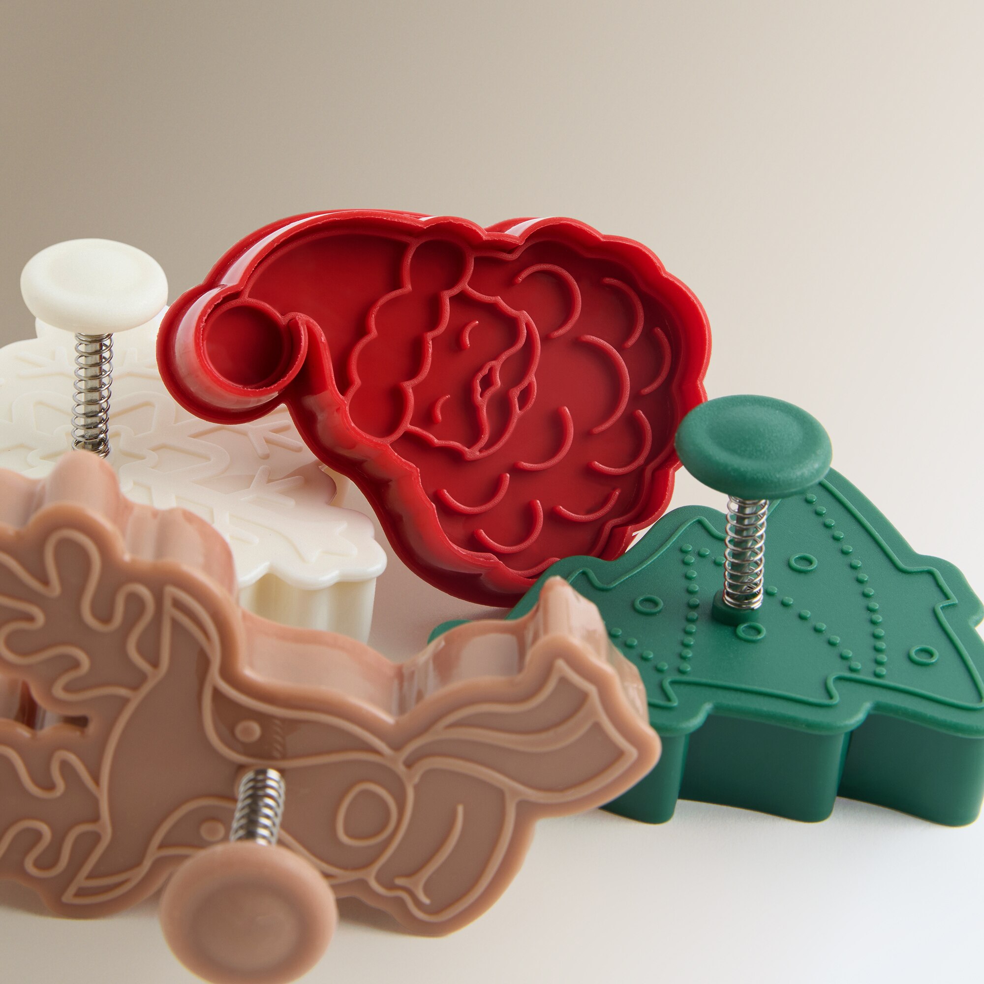 Conjunto de 4 Cortadores Pai Natal Multicolor-2