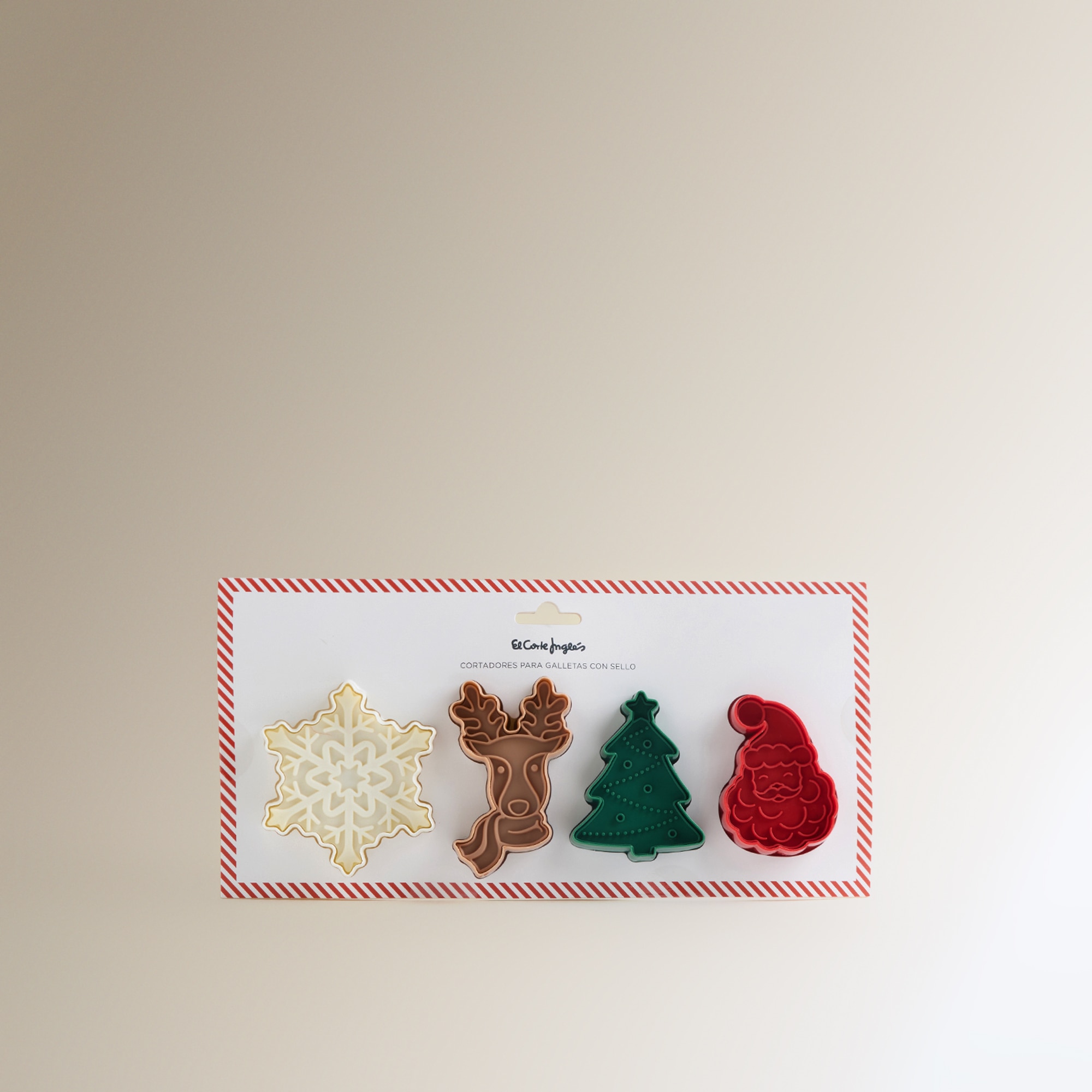 Conjunto de 4 Cortadores Pai Natal Multicolor-3