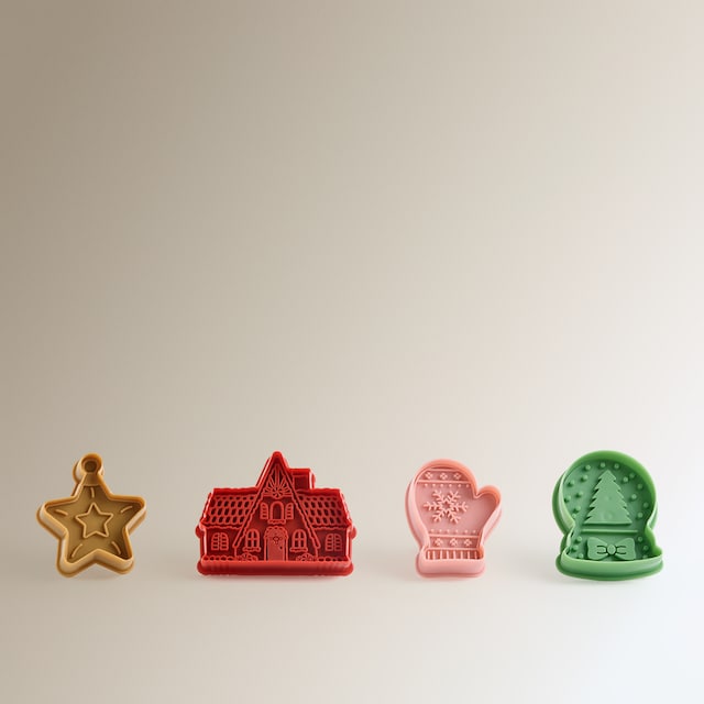 Imagem 0 de Conjunto de 4 Cortadores Receitas Natal