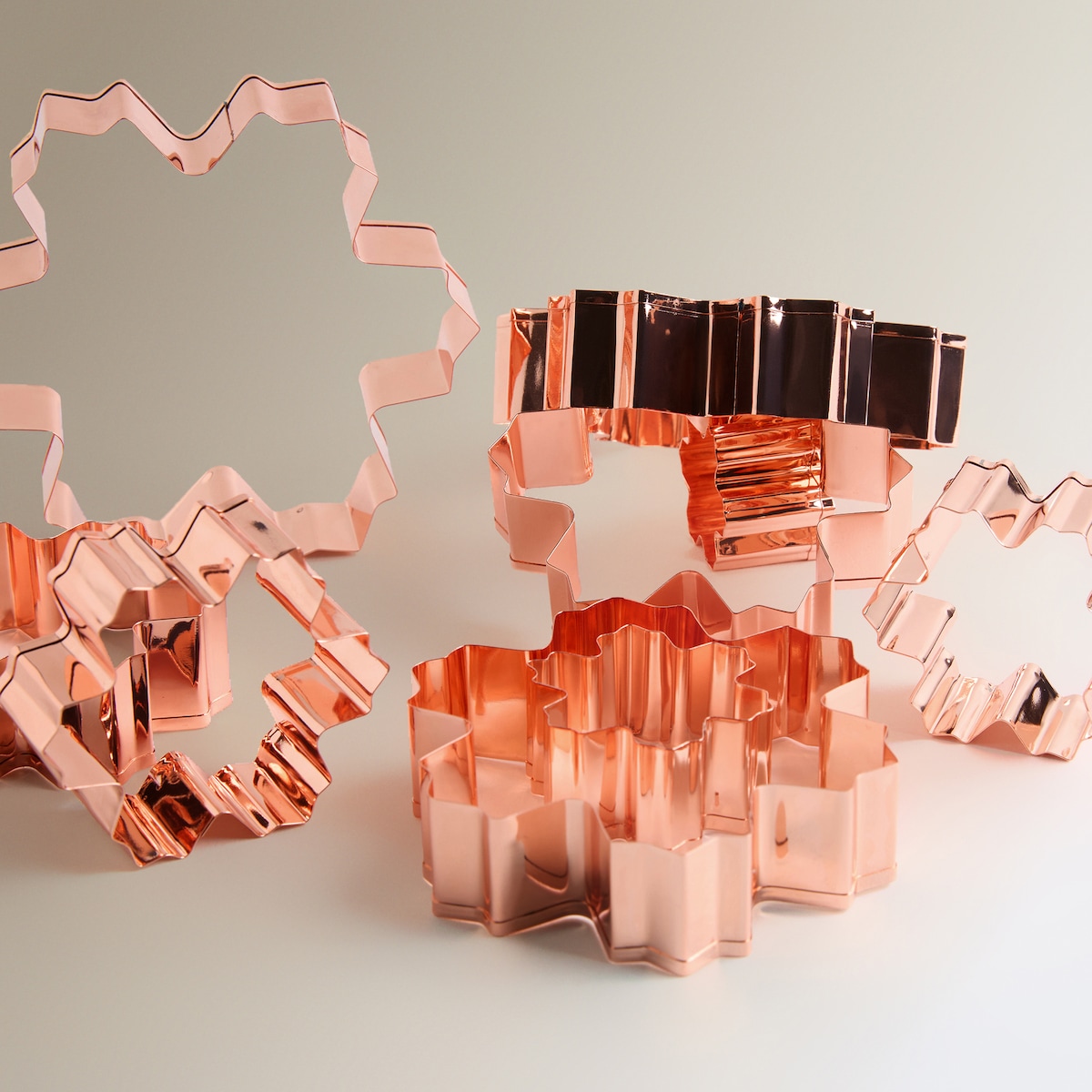 Conjunto de 9 Cortadores Flocos de Neve Natal Aço-2