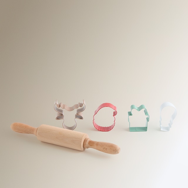 Imagem 0 de Conjunto de 4 Cortadores e Rolo Natal