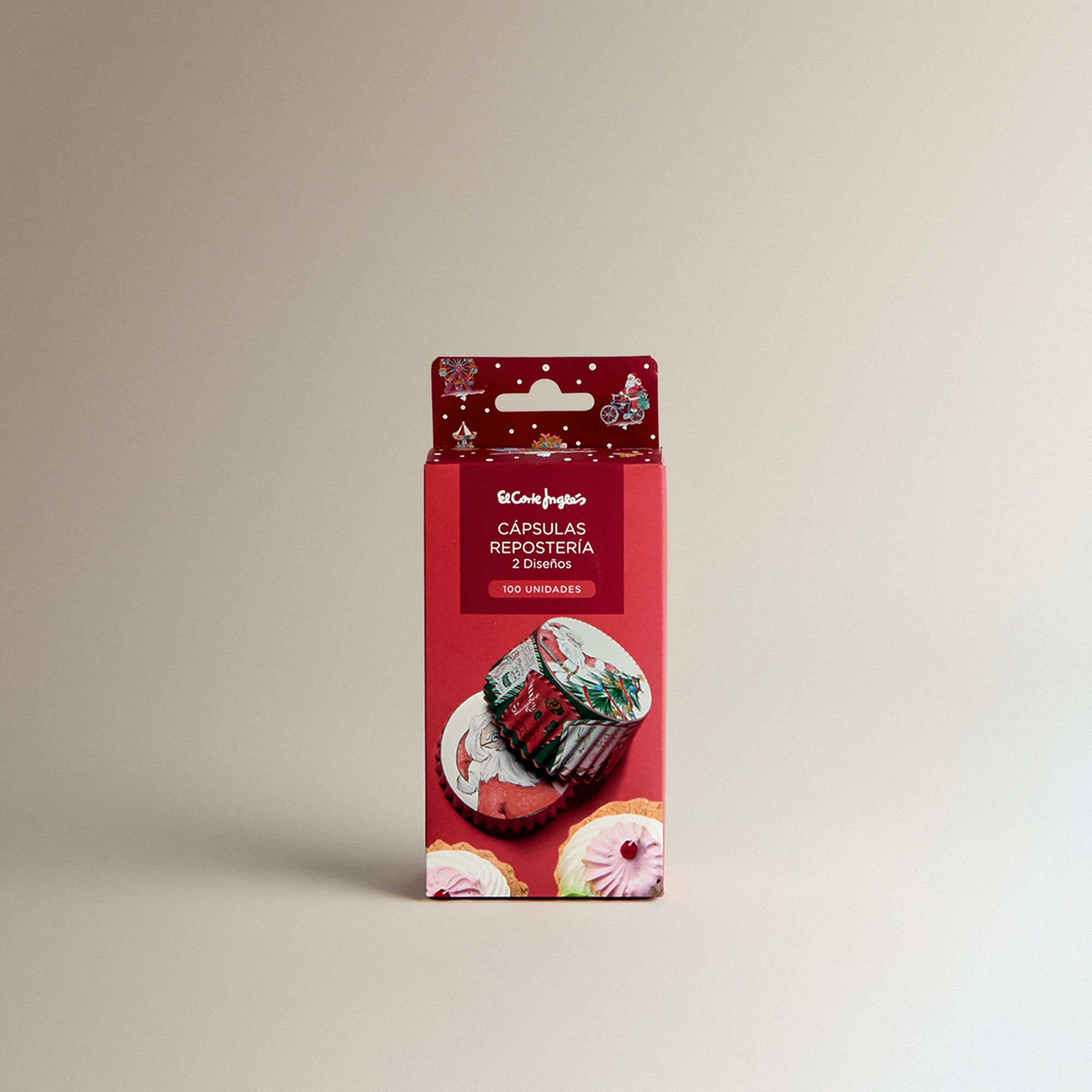 Conjunto de 100 Cápsulas de Confeitaria Pai Natal Multicolor-3