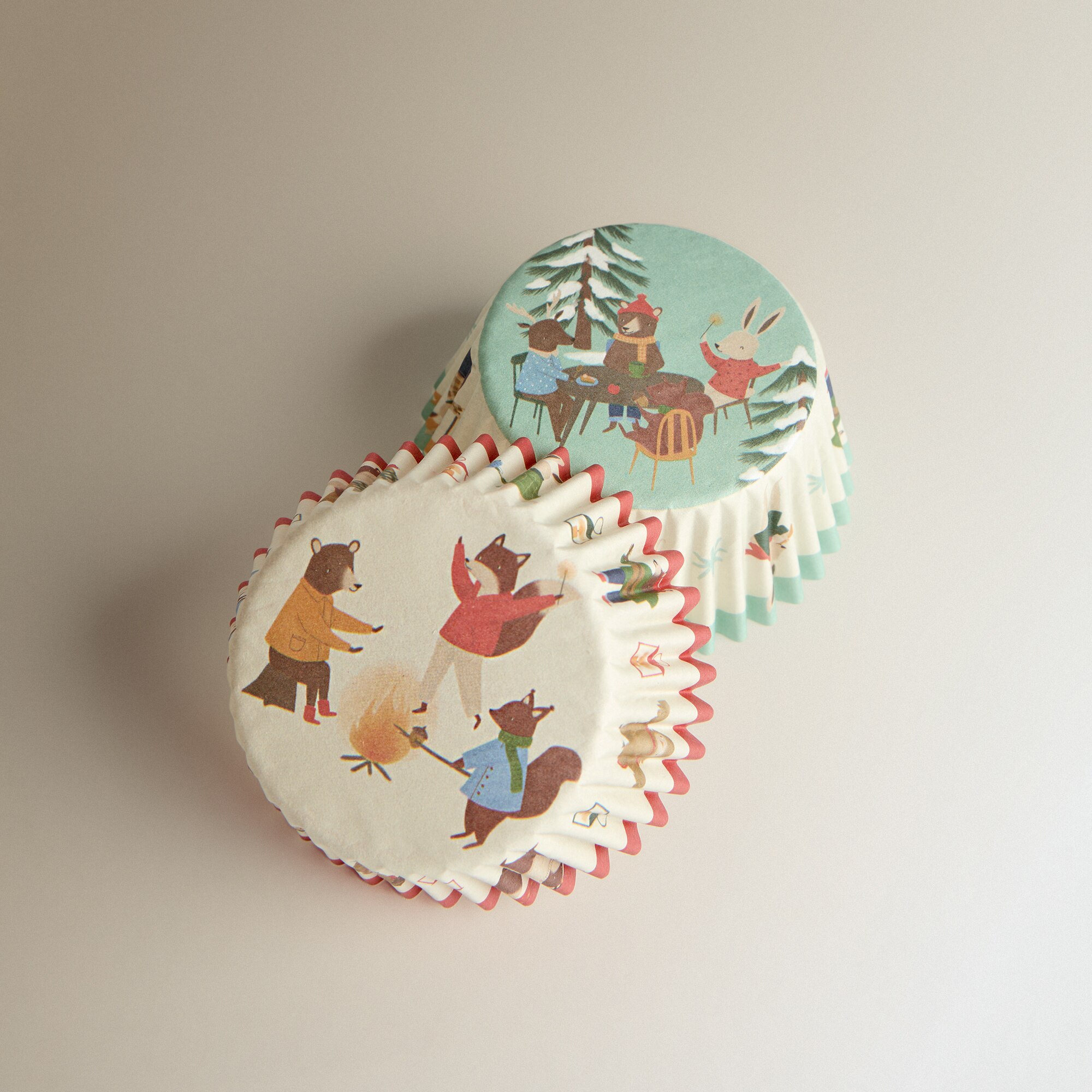 Conjunto de 100 Cápsulas de Confeitaria Winter Joy Natal Multicolor-2