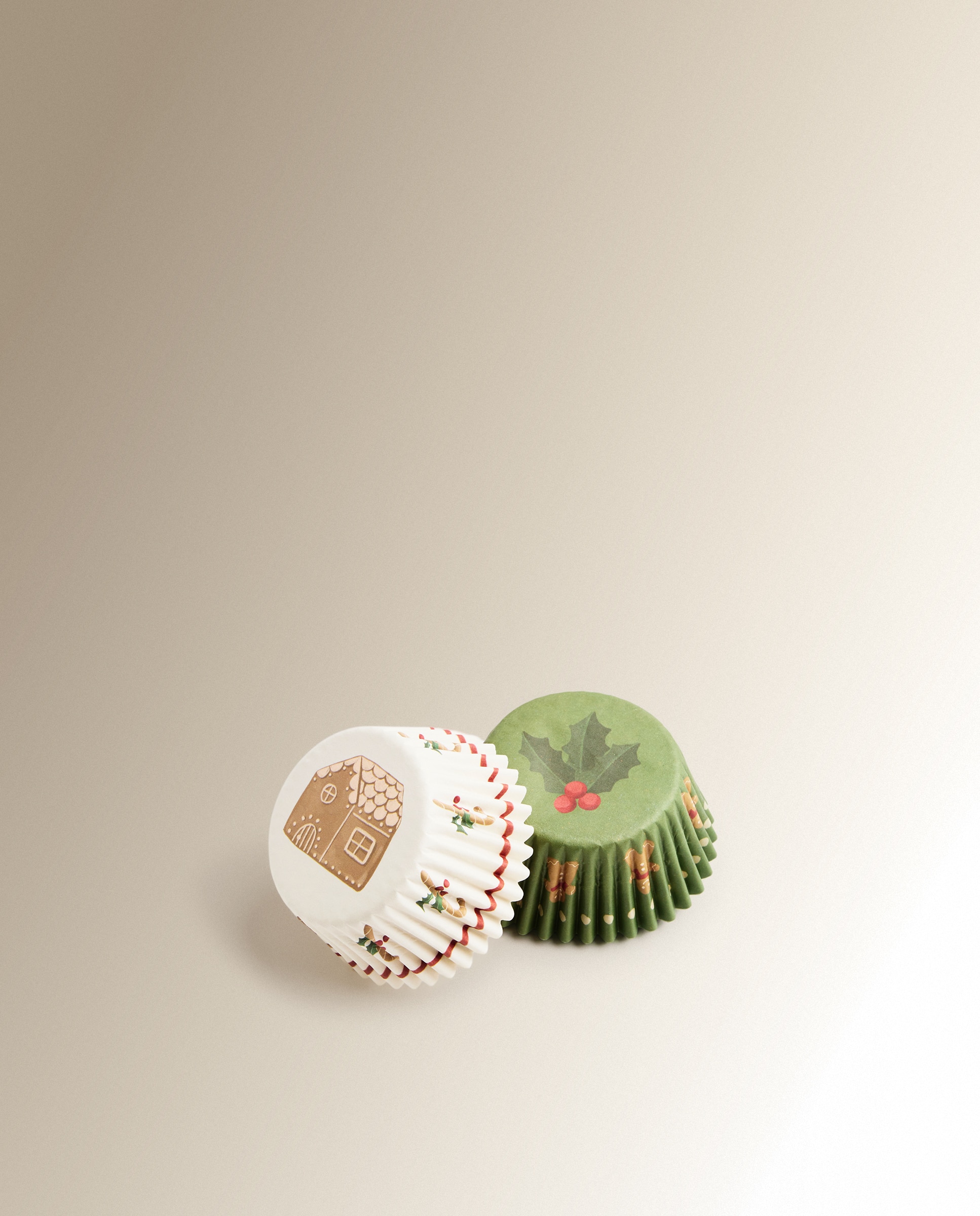 Conjunto de 100 Cápsulas de Confeitaria Ginger Natal Multicolor-2