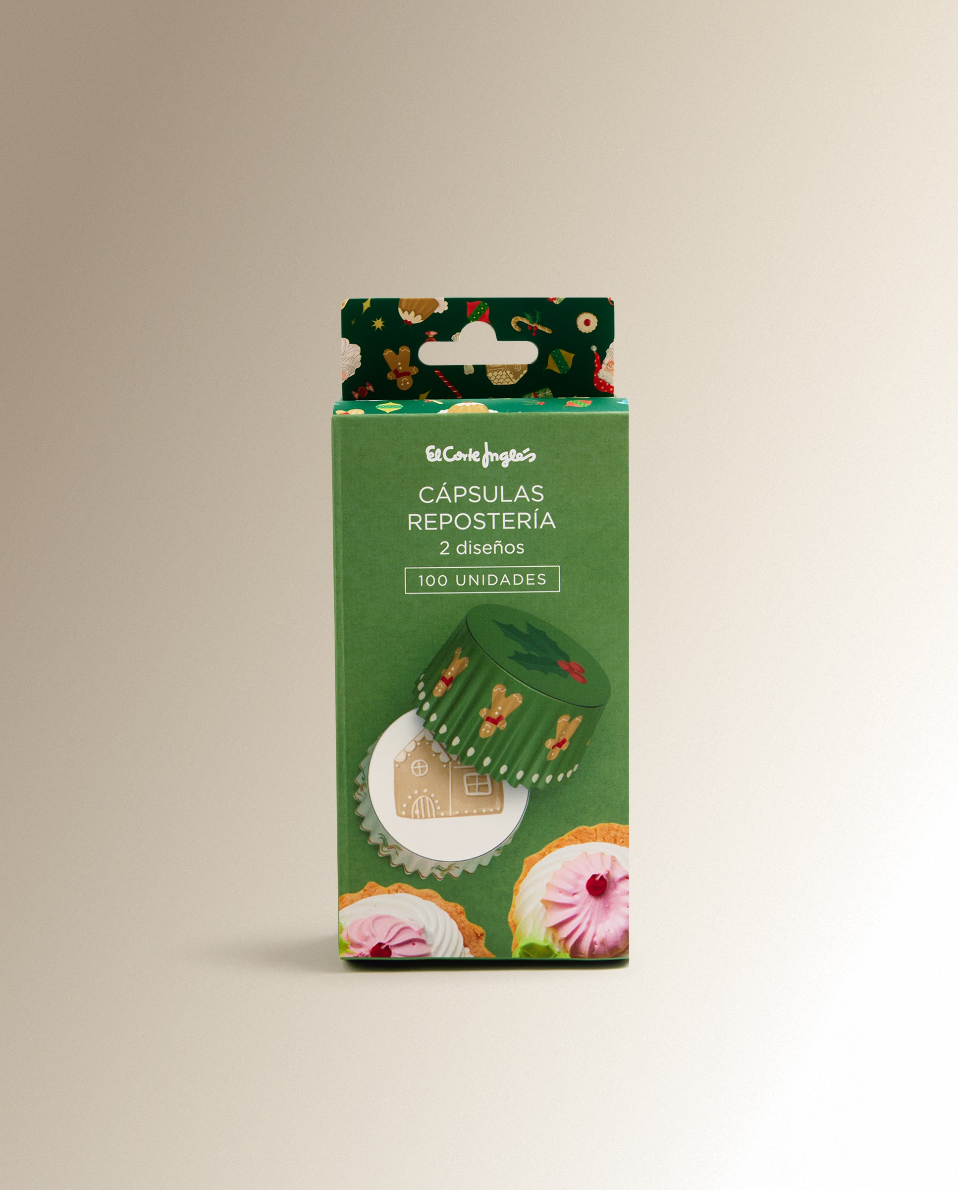 Conjunto de 100 Cápsulas de Confeitaria Ginger Natal Multicolor-3