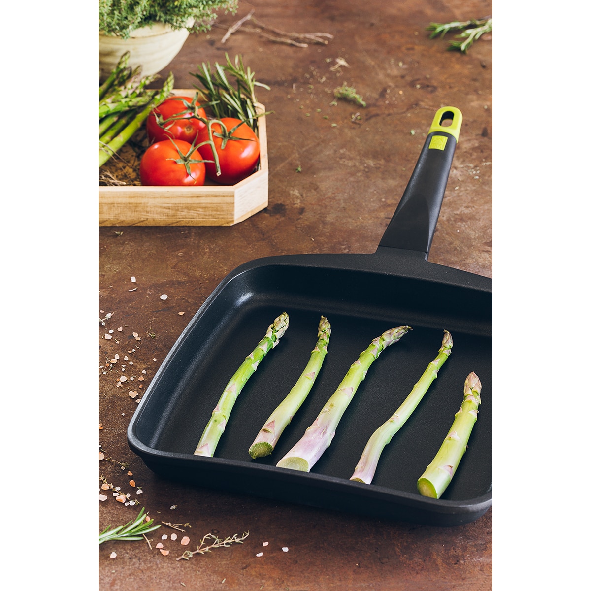 Grelhador de alumínio fundido Preto-3