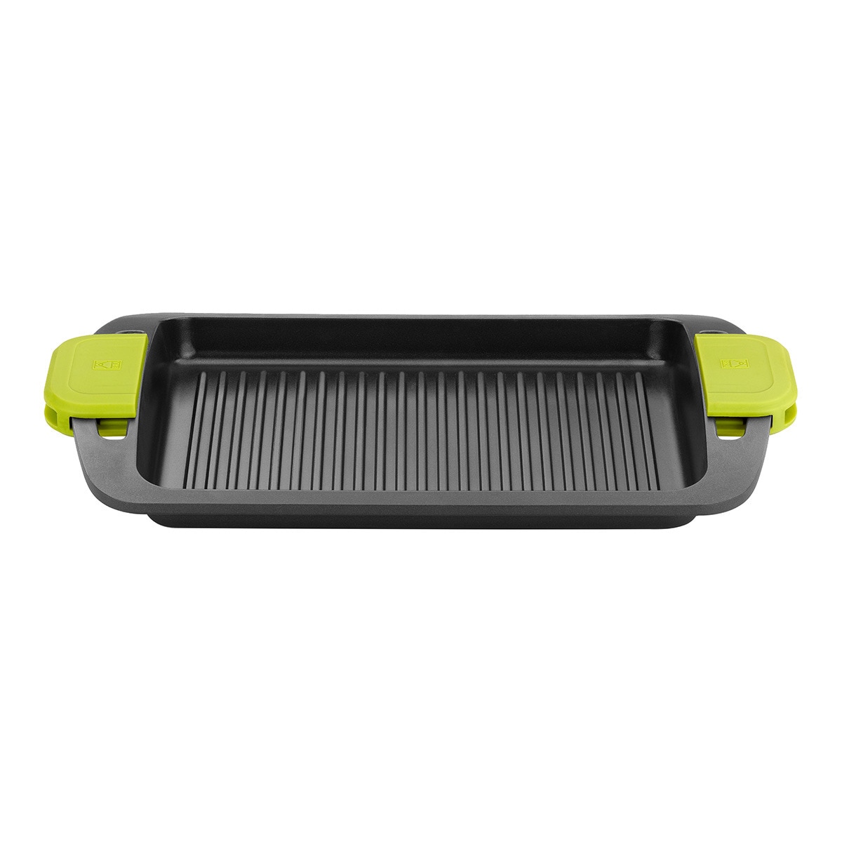 Grelhador rectangular às riscas Foodie Bra Preto-2