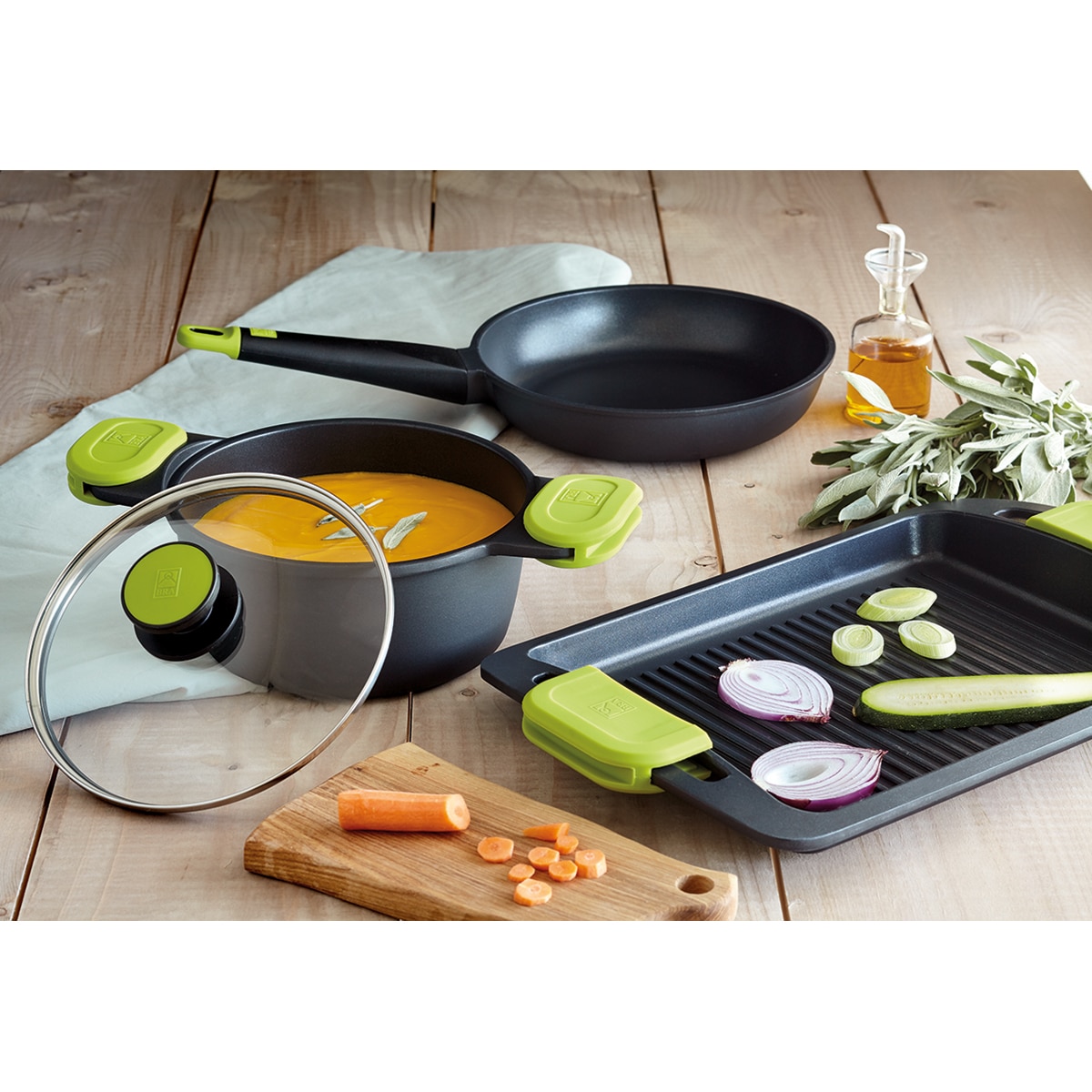 Grelhador rectangular às riscas Foodie Bra Preto-6