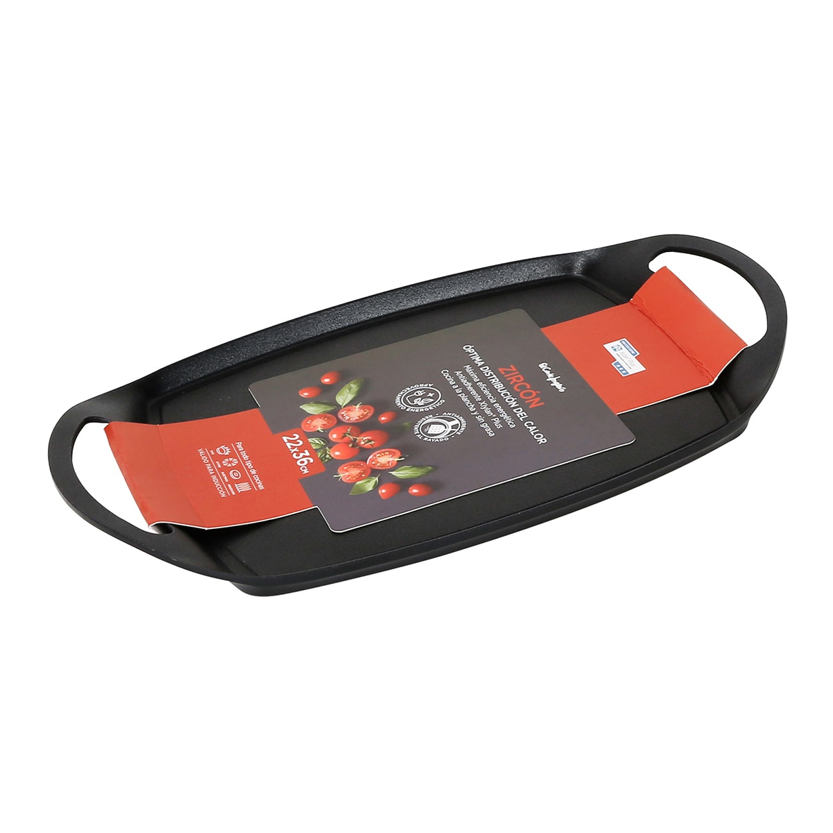 Grelhador Retangular de Alumínio Forjado Zircónio Preto-3