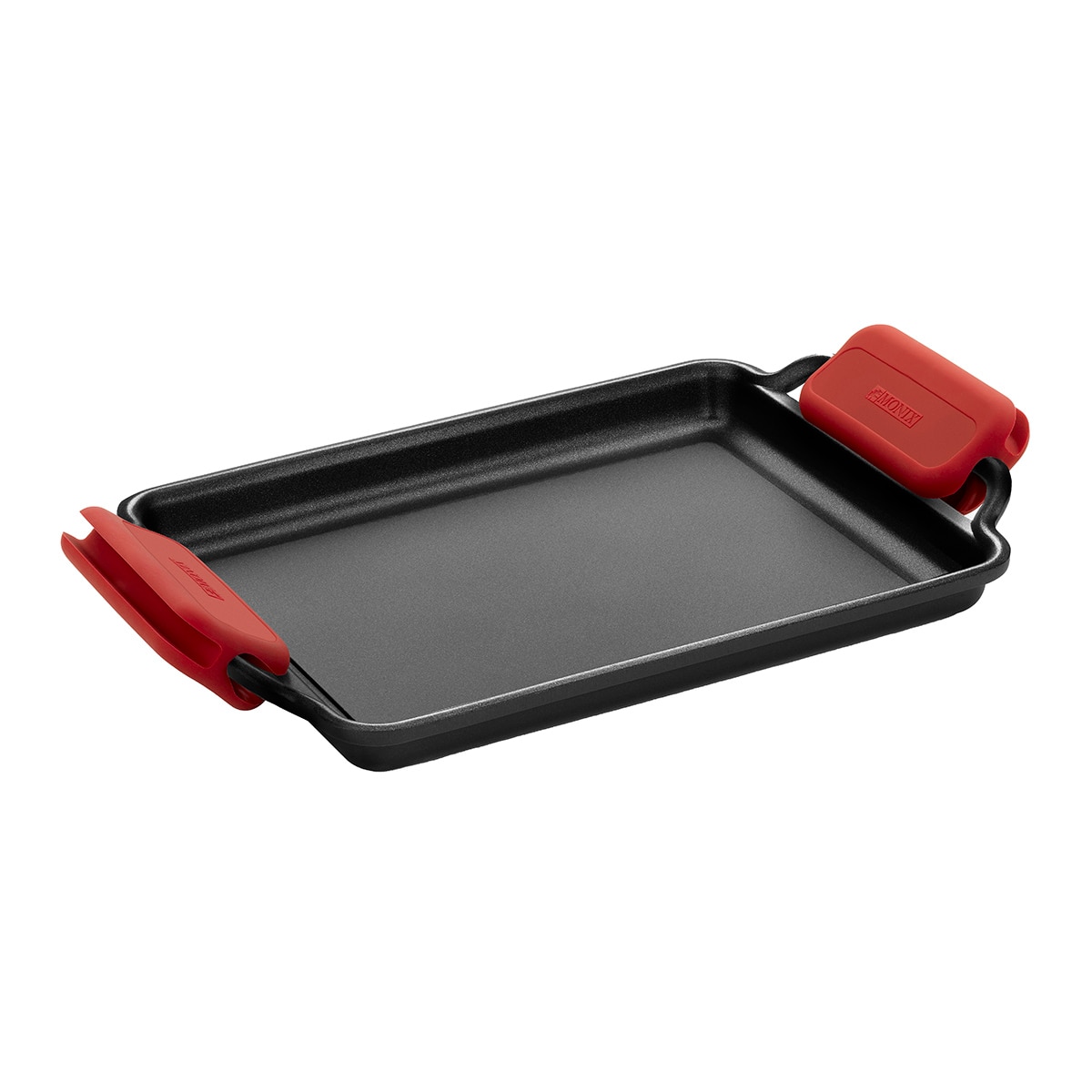 Plancha rectangular de aluminio fundido Tasty Monix Negro-2