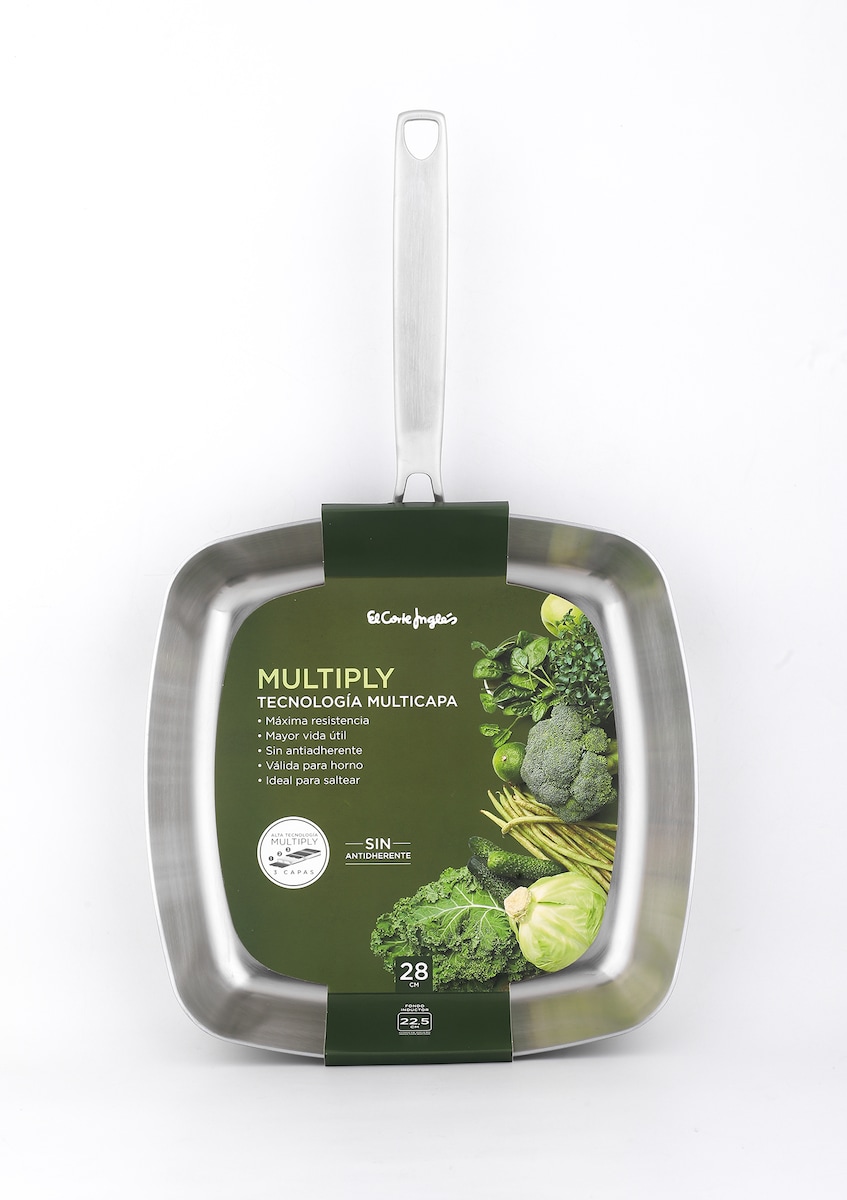 Grelhador sem Antiaderente Multiply Aço-5