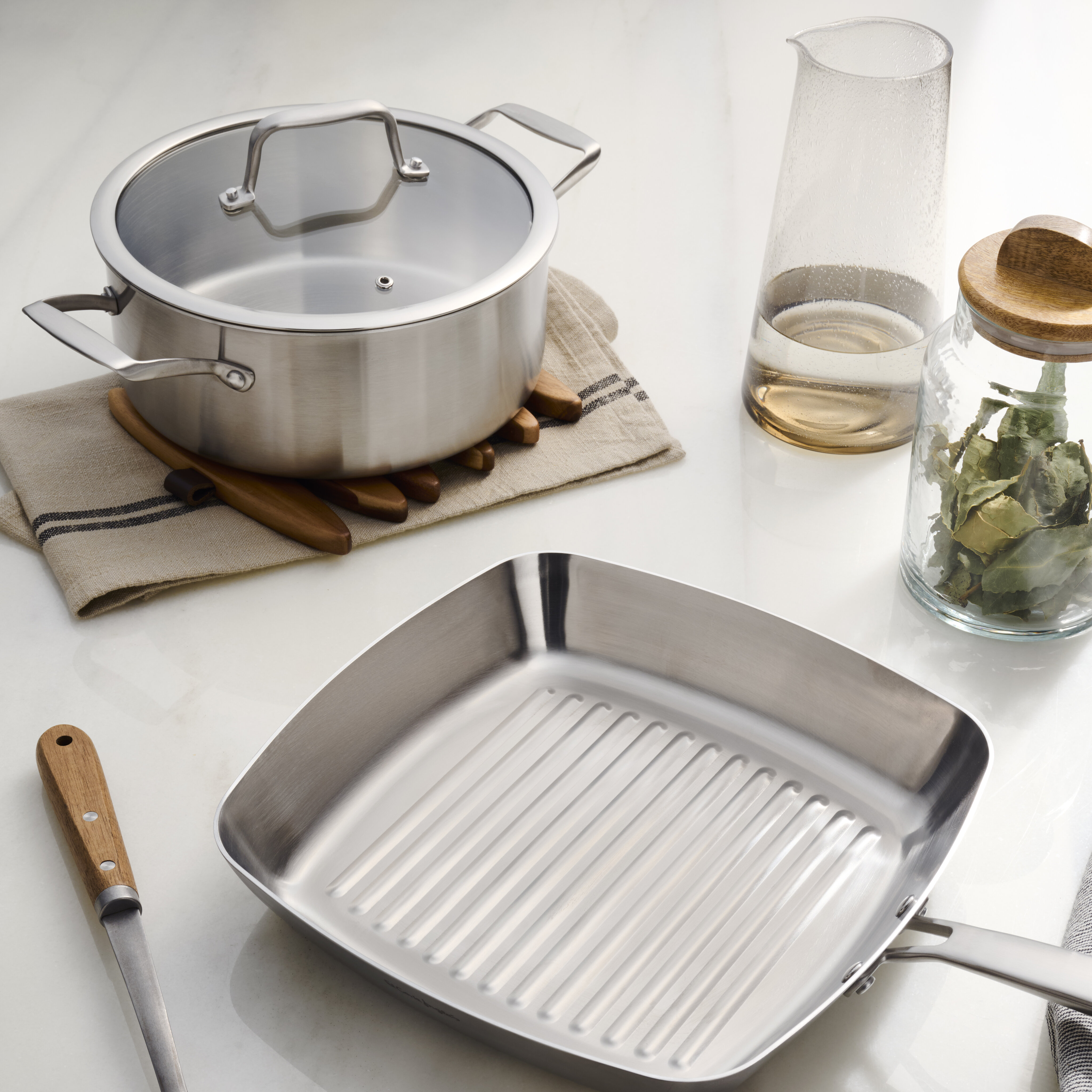 Grelhador sem Antiaderente Multiply Aço-8