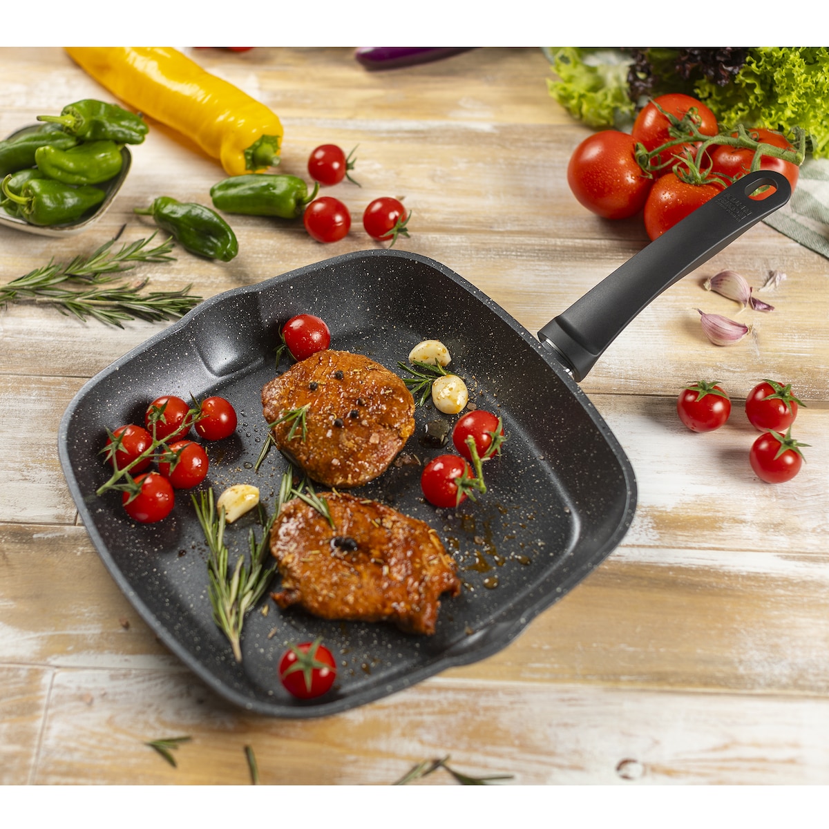 Grelhador Marble Cinzento-5