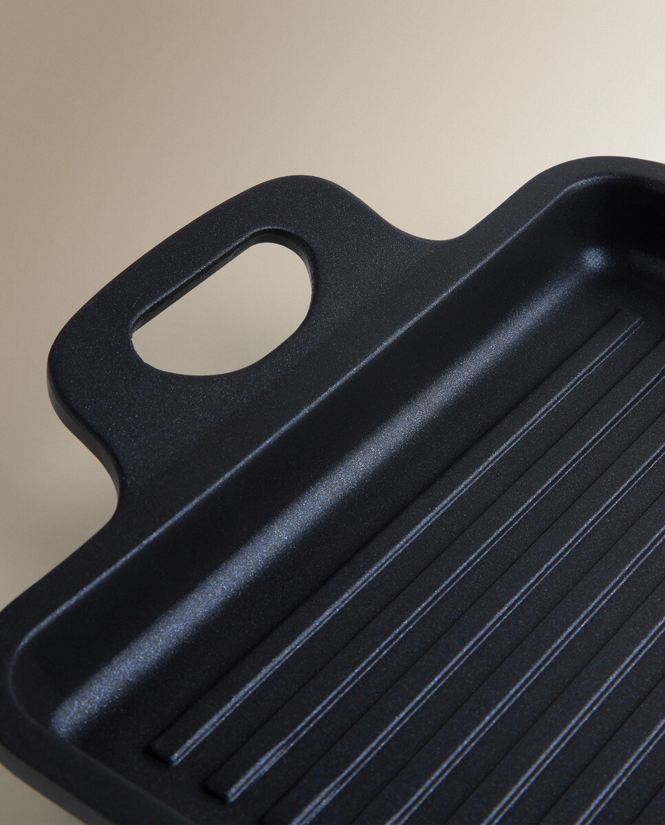 Grelhador Retangular de Alumínio Fundido Excellent Pro Preto-3