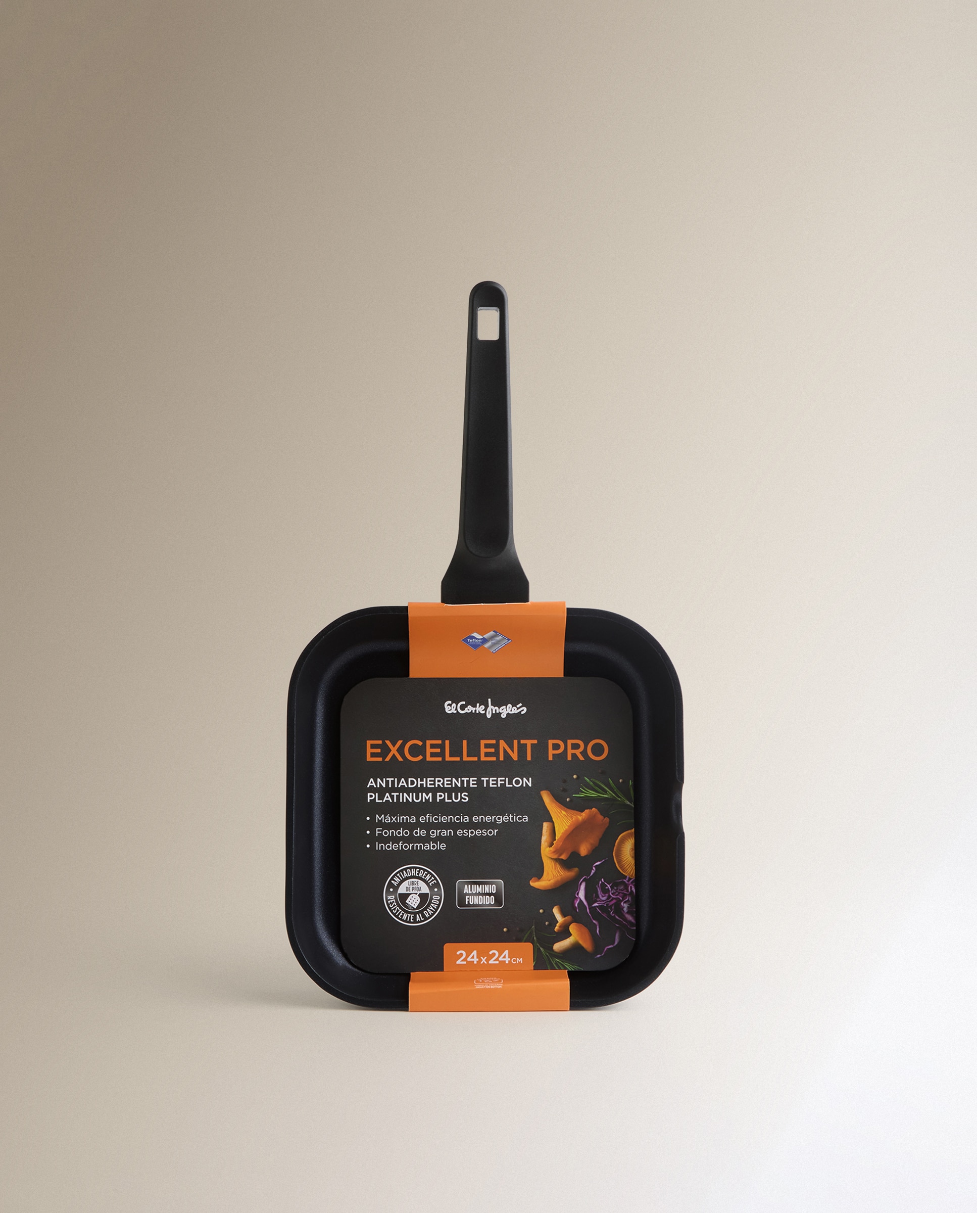 Grelhador de Alumínio Fundido Excellent Pro Preto-5