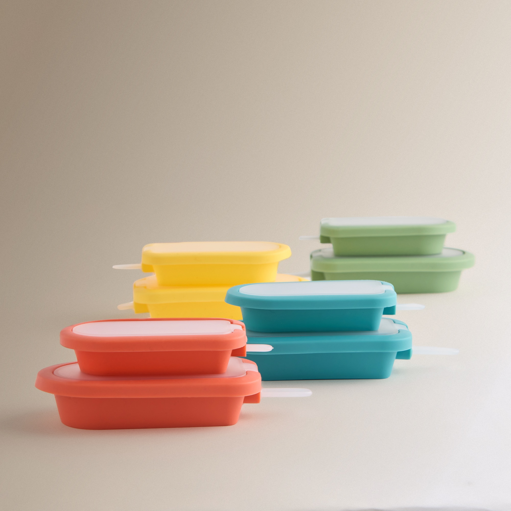 Conjunto de 4 Moldes de Gelado Polo Multicolor-3