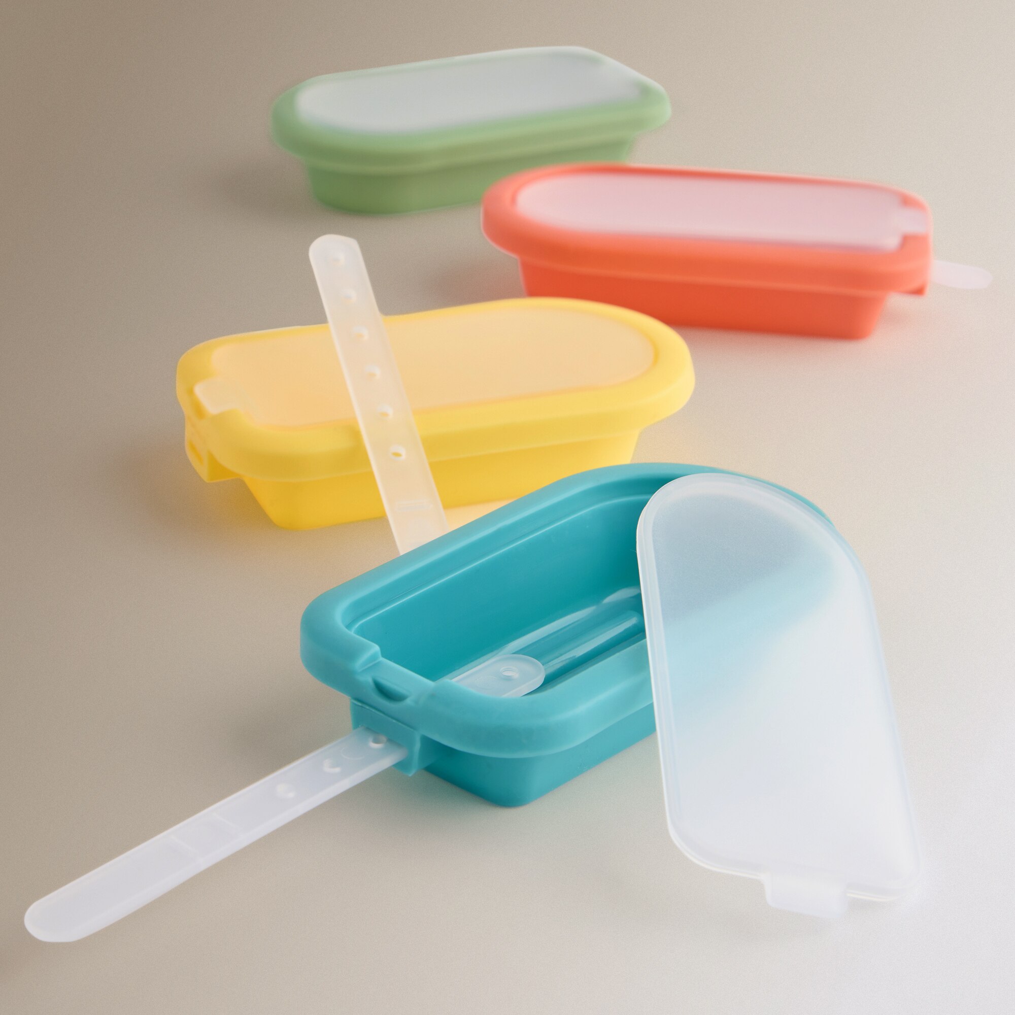 Conjunto de 4 Mini Moldes de Gelado Polo Multicolor-2