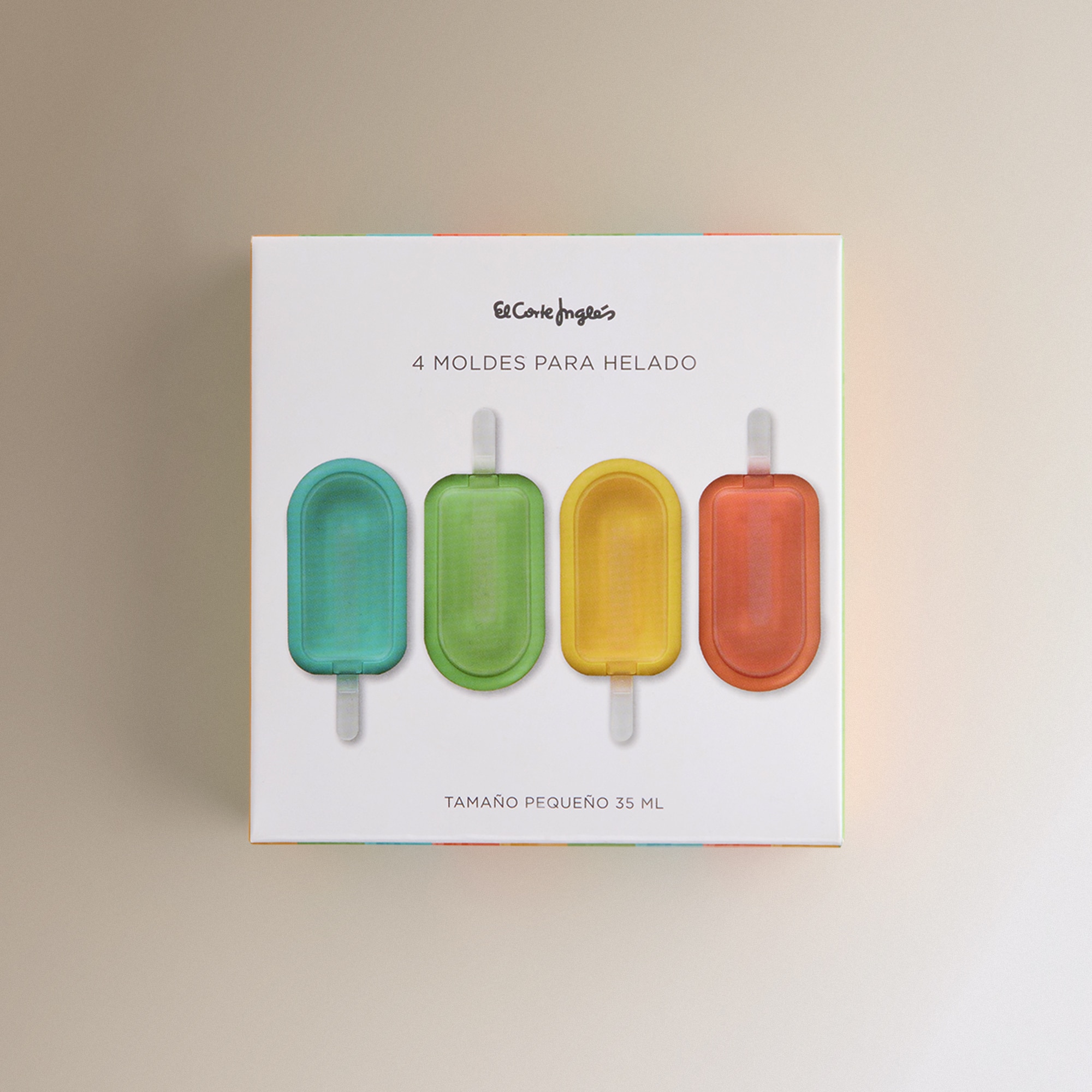 Conjunto de 4 Mini Moldes de Gelado Polo Multicolor-3