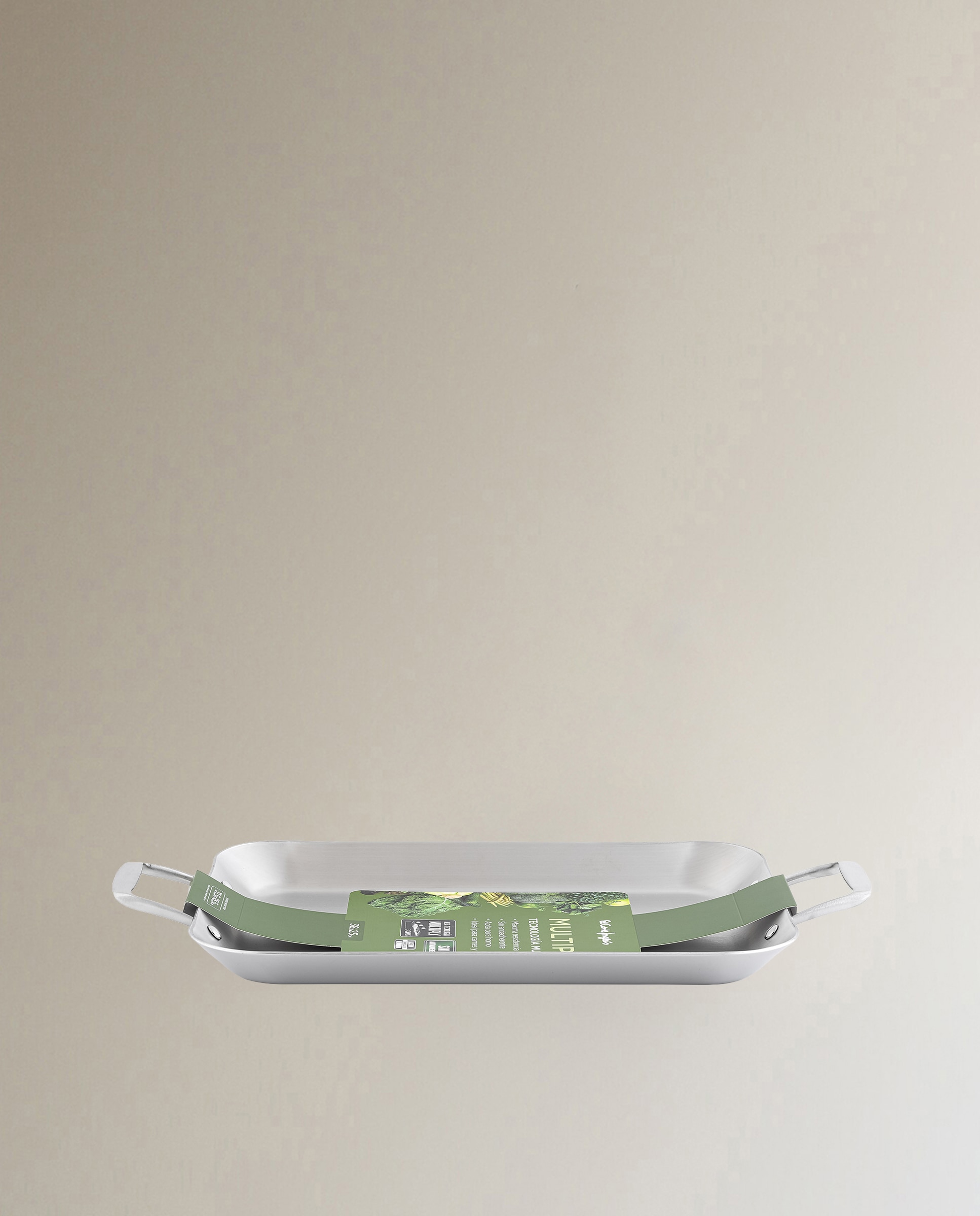 Imagen 1 de Plancha rectangular de acero inoxidable sin antiadherente Multiply - Acero Acero
