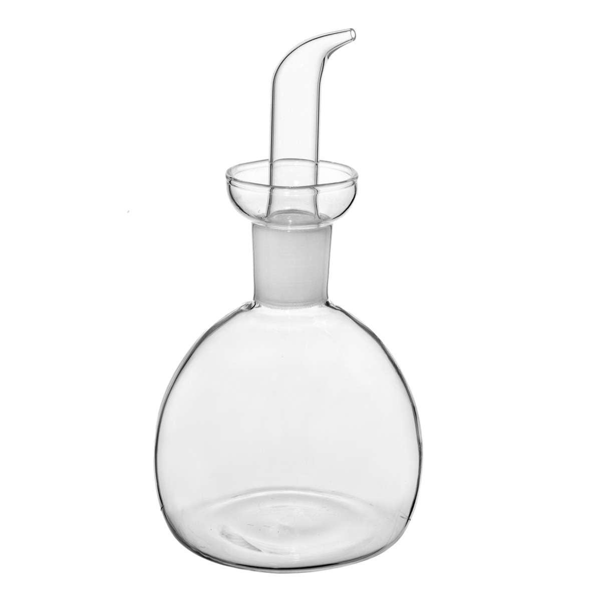 Galheteiro de Azeite Redondo de Borossilicato Transparente-1