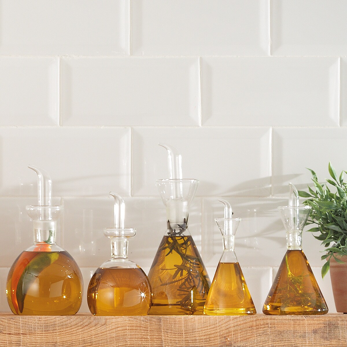 Galheteiro de Azeite Redondo de Borossilicato Transparente-2