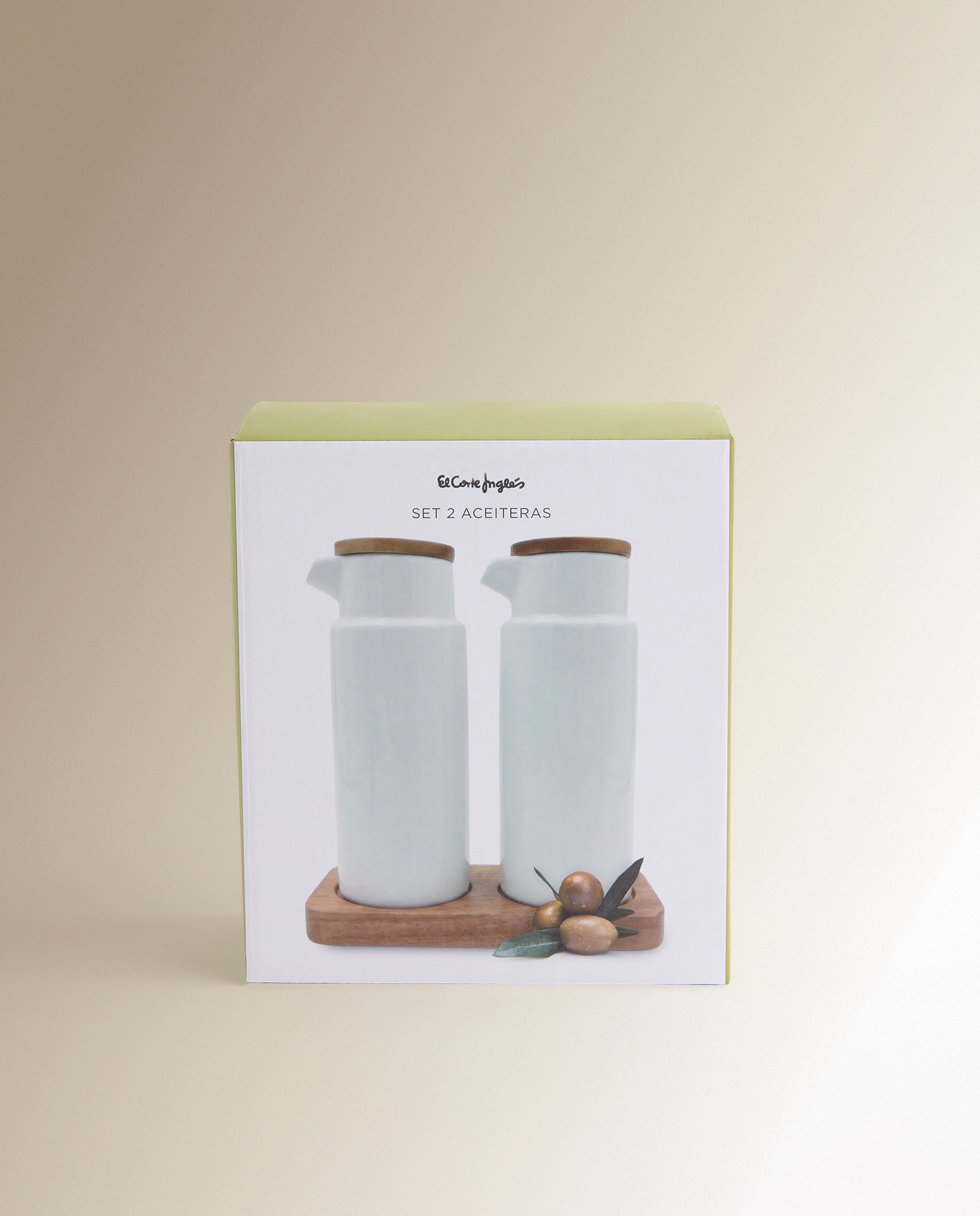 Conjunto de azeiteira e vinagreira de cerâmica Branco-4