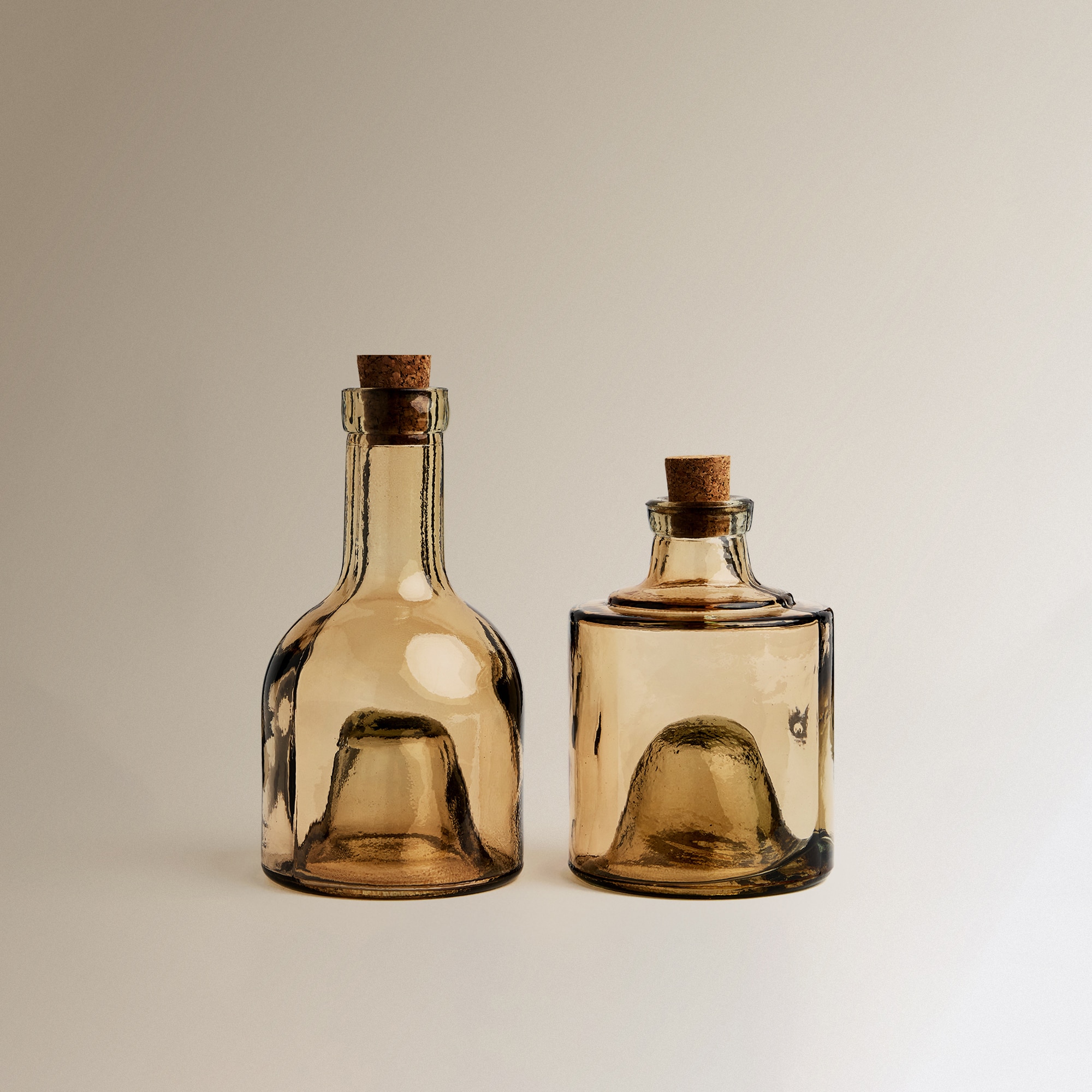 Galheteiro de Azeite Duplo de Vidro Tempero Castanho-2