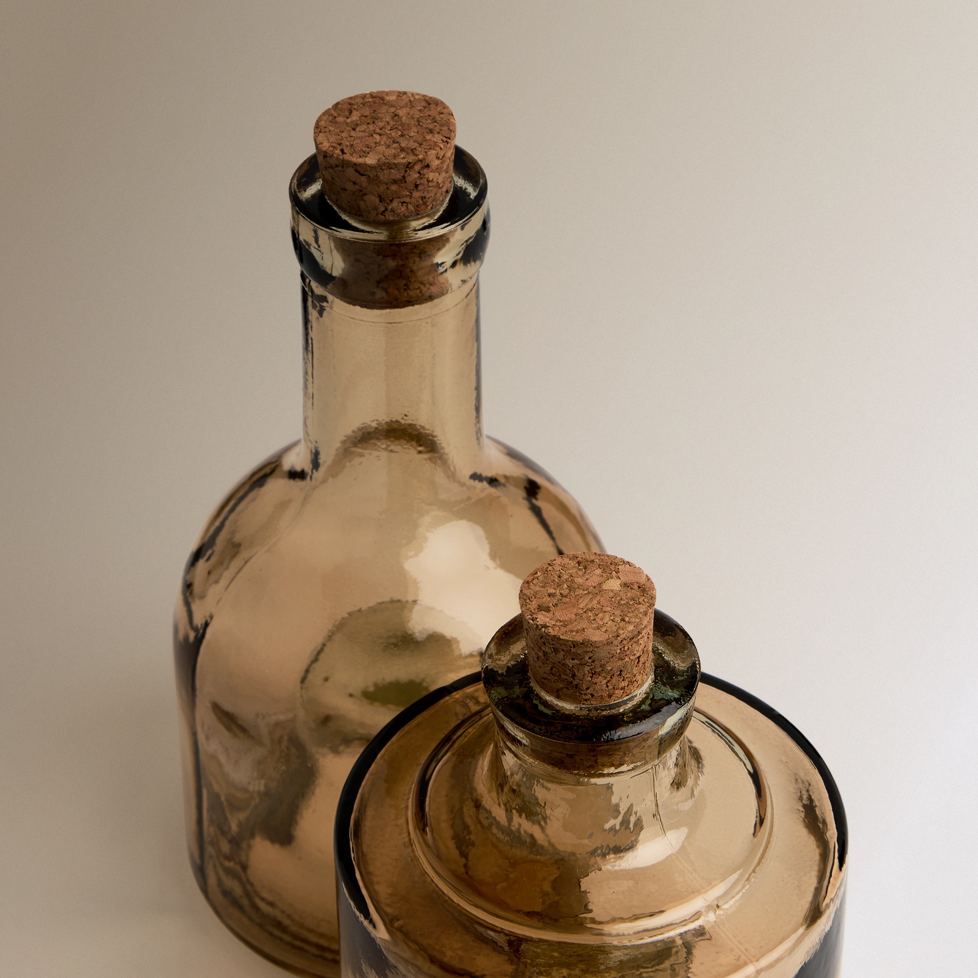 Galheteiro de Azeite Duplo de Vidro Tempero Castanho-3