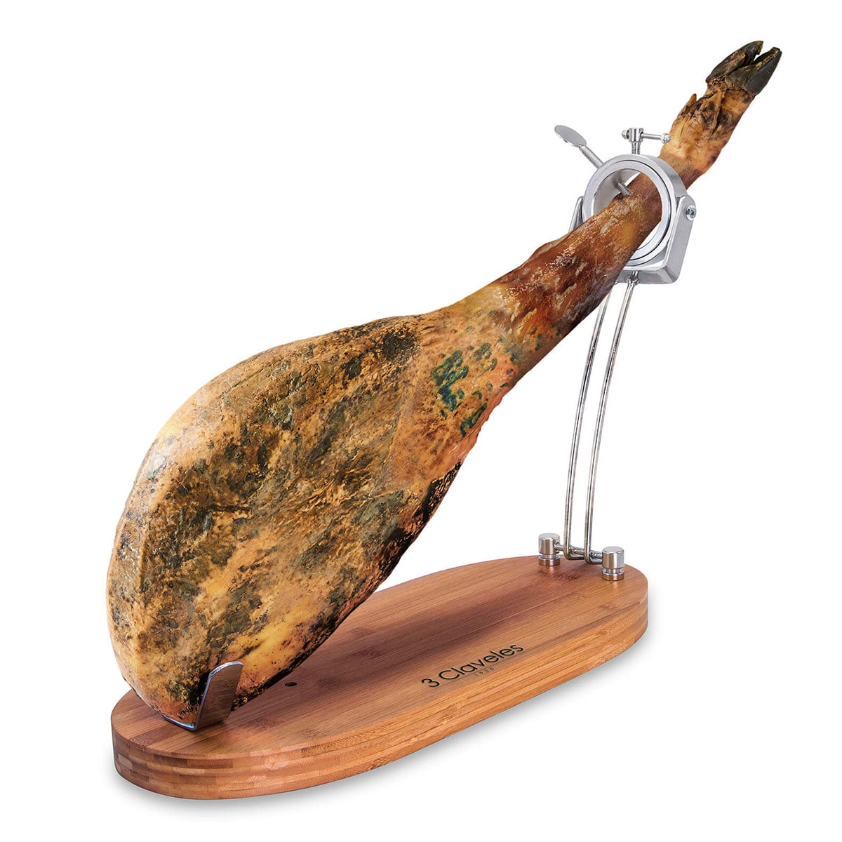 Jamonero plegable con cabezal giratorio 3 Claveles Natural-6