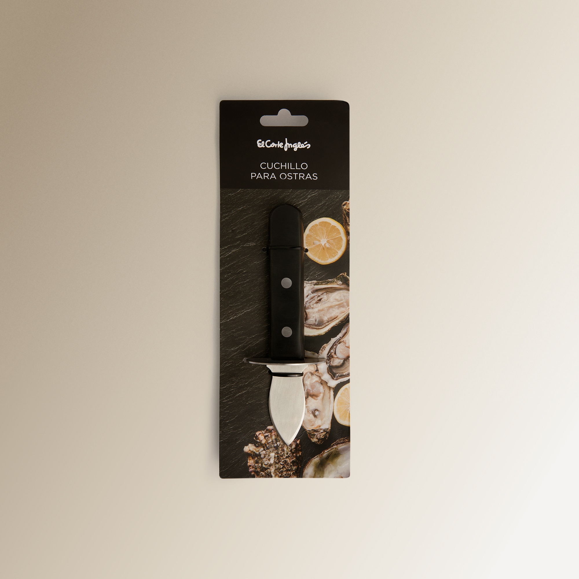 Abre ostras con tope protector El Corte Inglés Plata-5