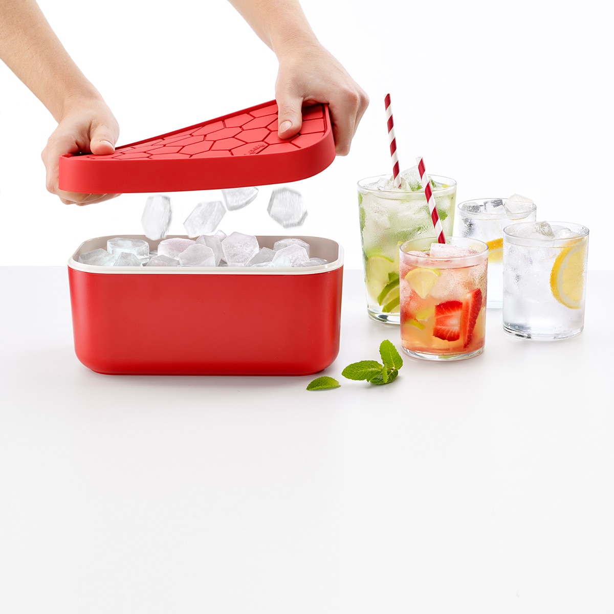 Caixa para cubos de gelo Vermelho-7