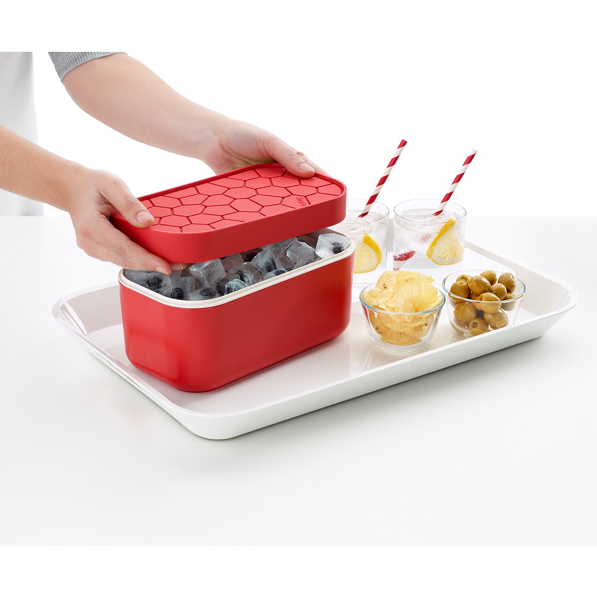 Caixa para cubos de gelo Vermelho-8