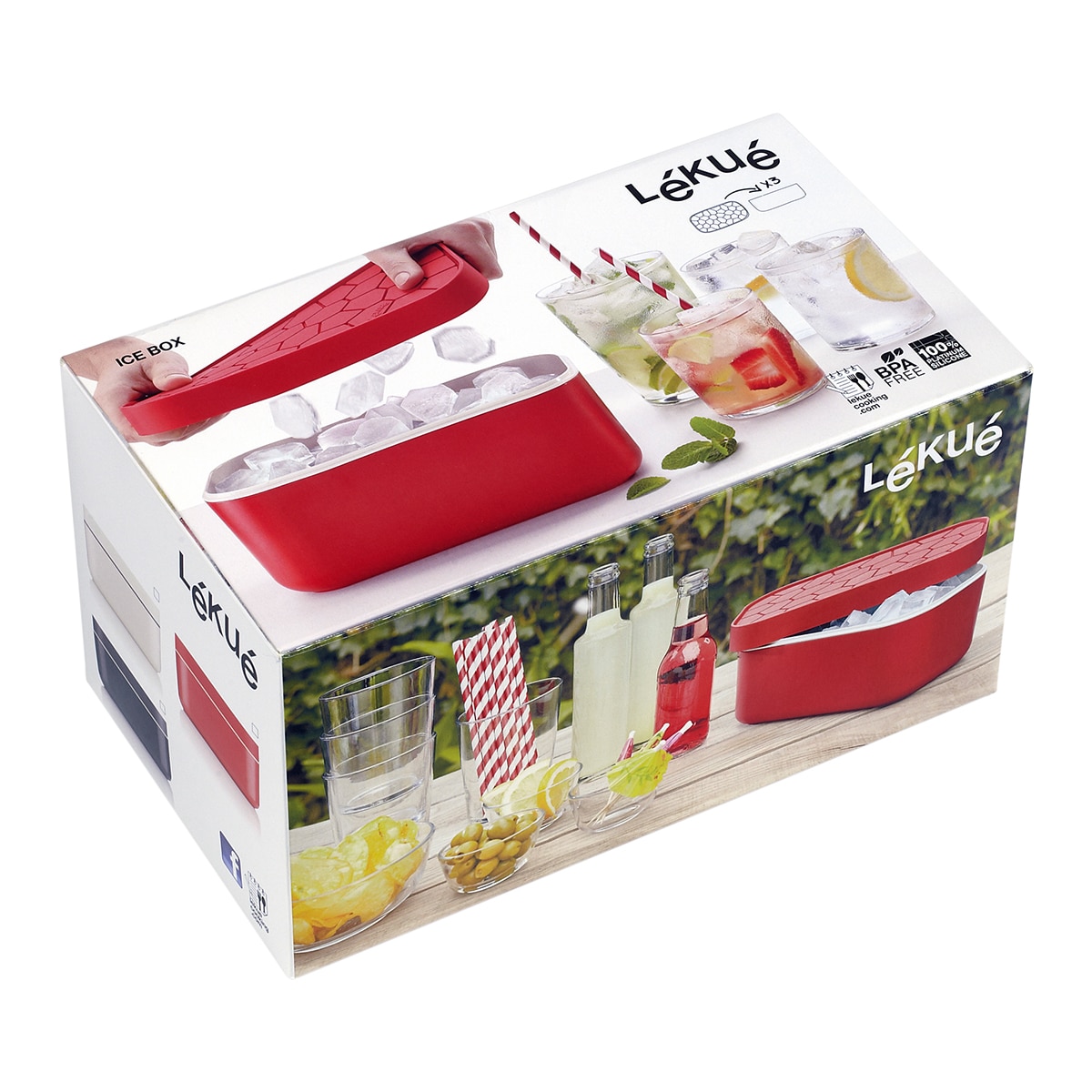 Caixa para cubos de gelo Vermelho-16