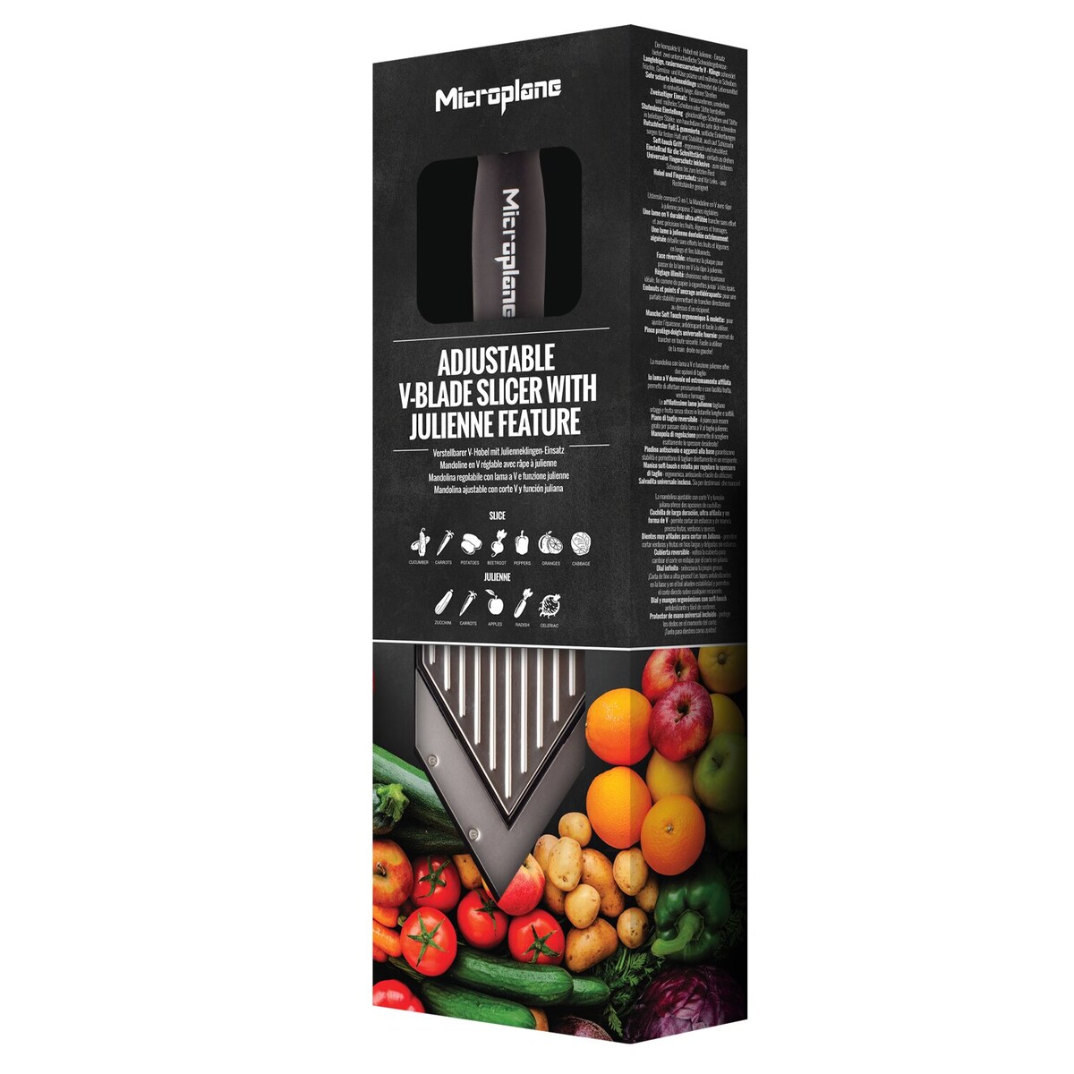 Mandolina V-Slicer con juliana Speciality Microplane Negro-8