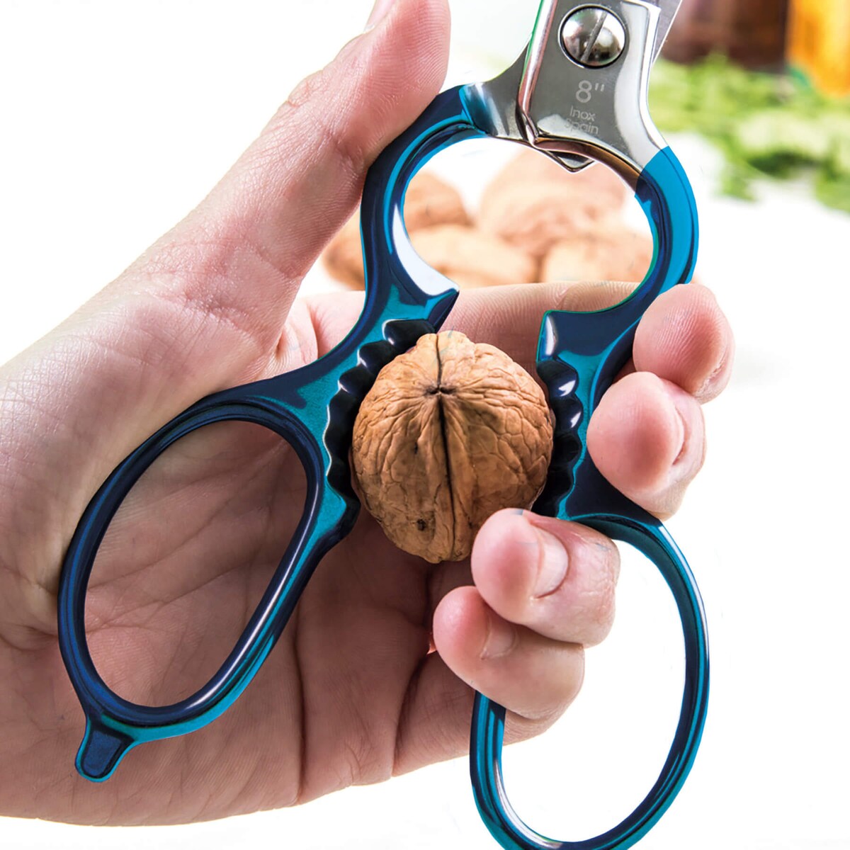 Tesoura de cozinha Multiusos 3 Claveles Azul-3