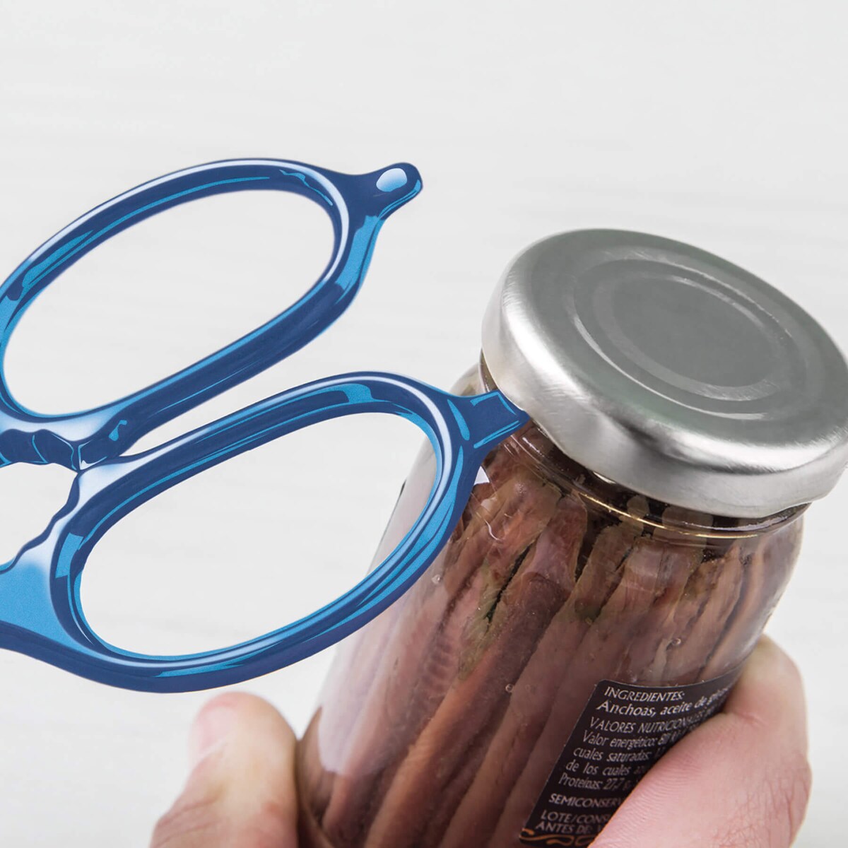 Tesoura de cozinha Multiusos 3 Claveles Azul-5