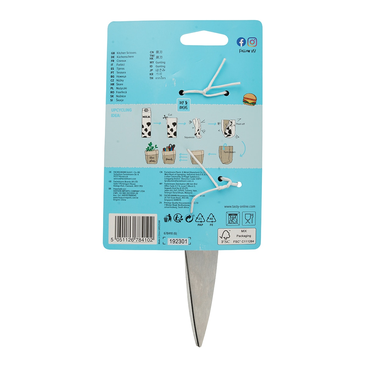 Tijeras con abridor Tasty Gris-7