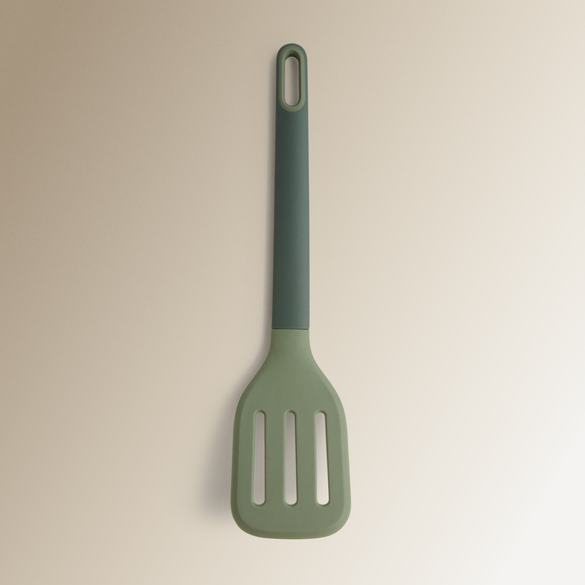 Espátula ranhurada de silicone Mint Verde pastel-1