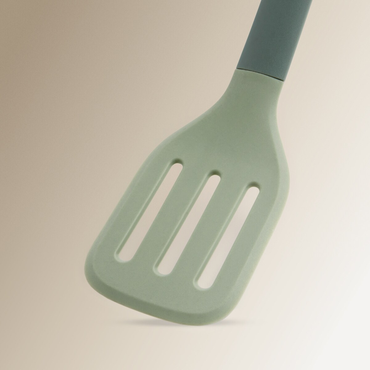 Espátula ranhurada de silicone Mint Verde pastel-2