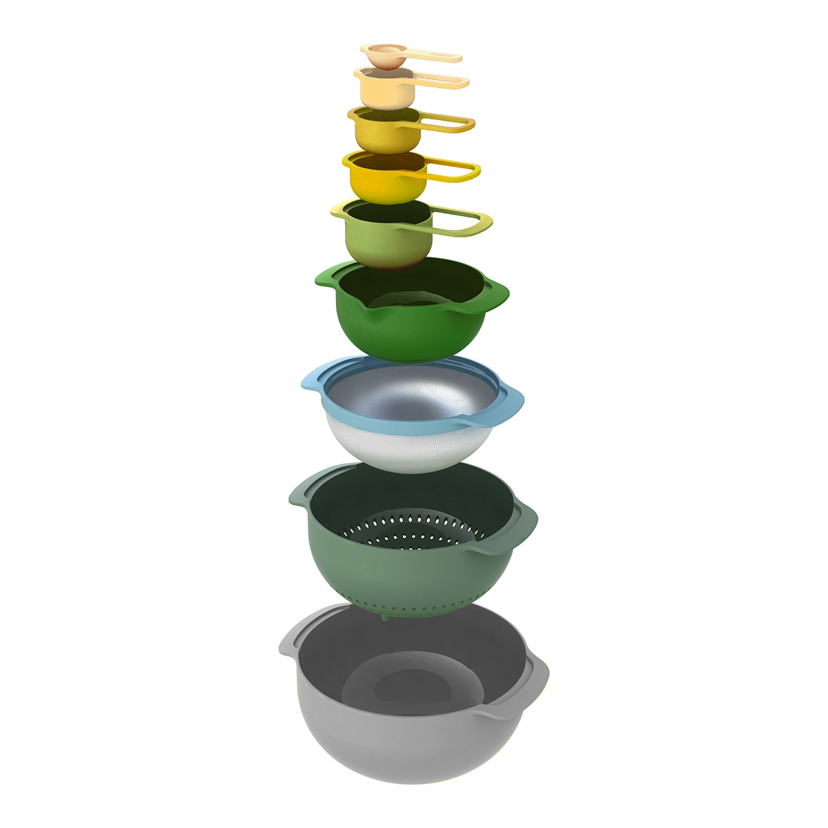 Conjunto de 9 recipientes de medição empilháveis Nest 9 Plus Verde-4