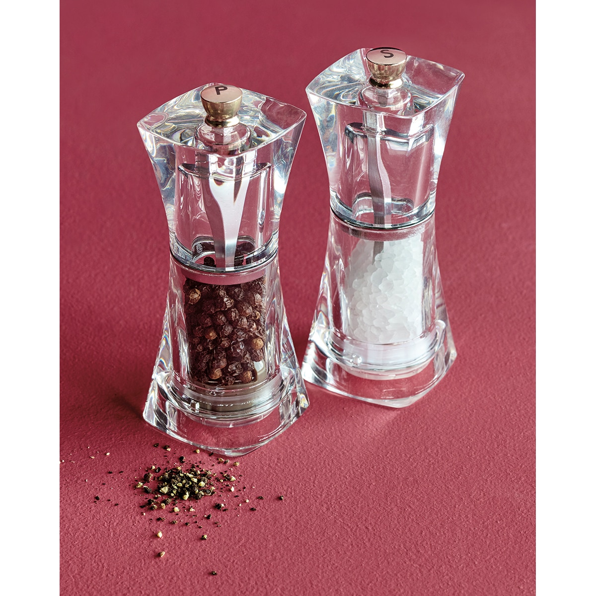Moinho para sal Crystal Acrylic Cole & Mason Transparente-6