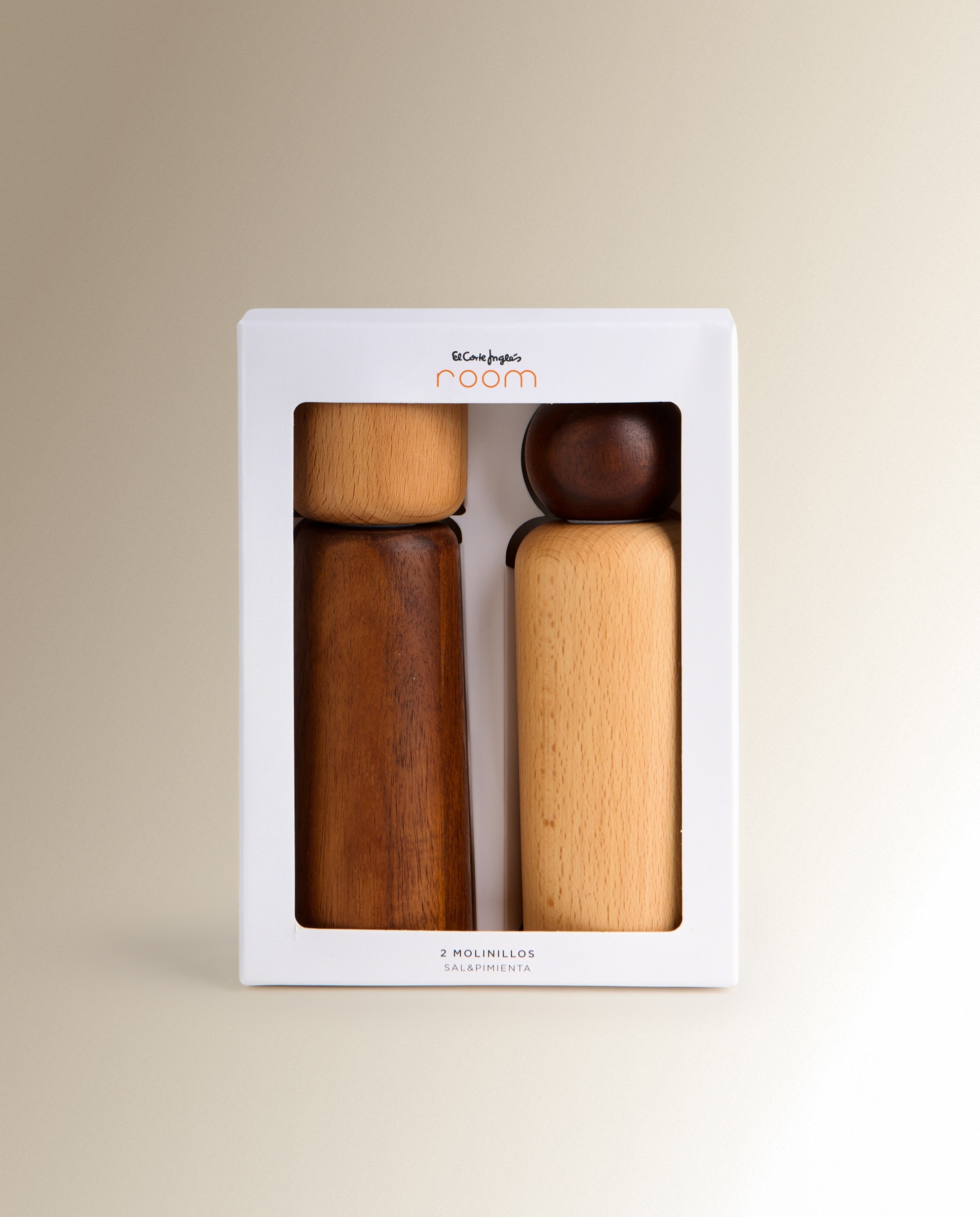 Set de 2 molinillos sal y pimienta de madera Contemporáneo - Natural Natural-4