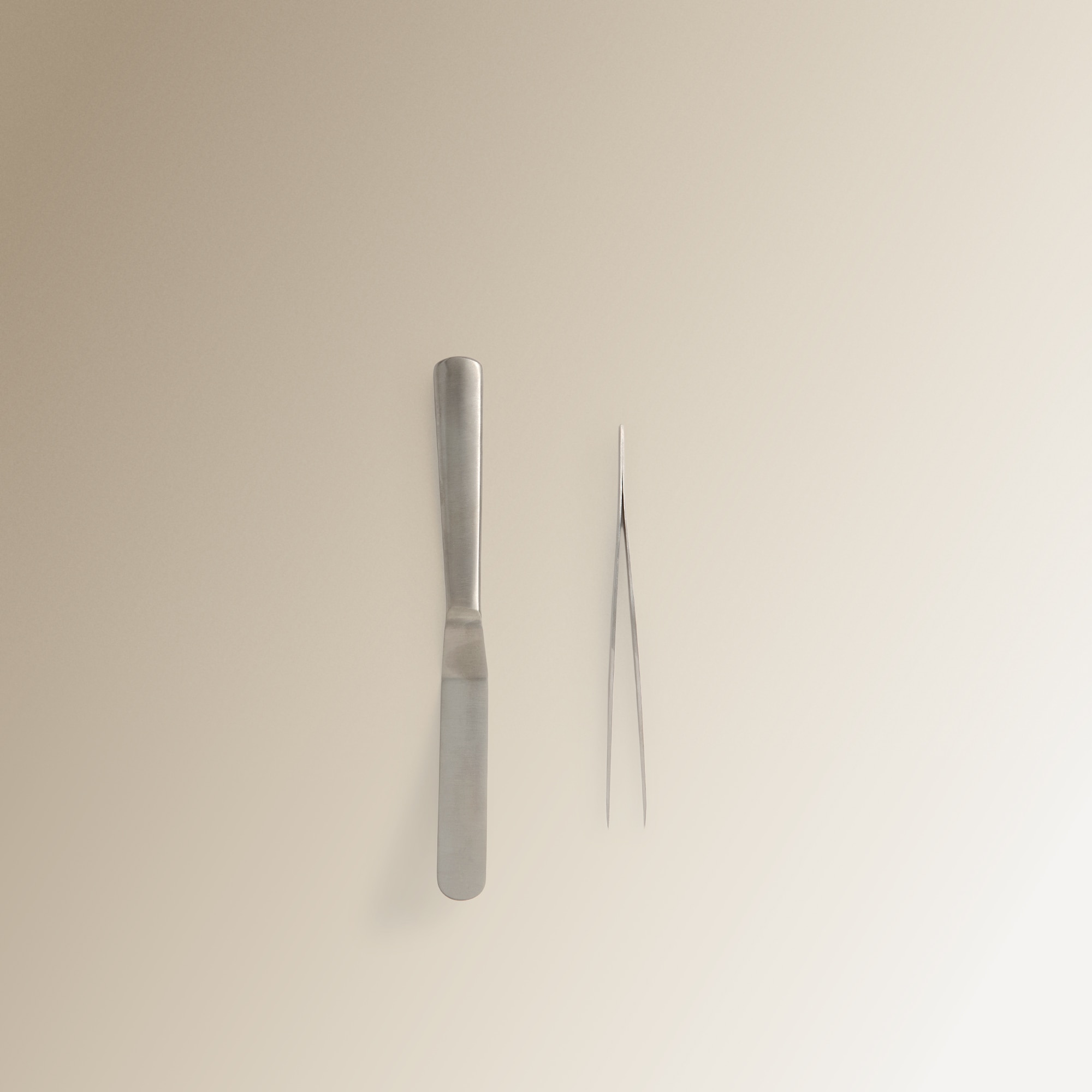 Conjunto de Espátula e Pinça de Aço Inoxidável Precisão Aço-1